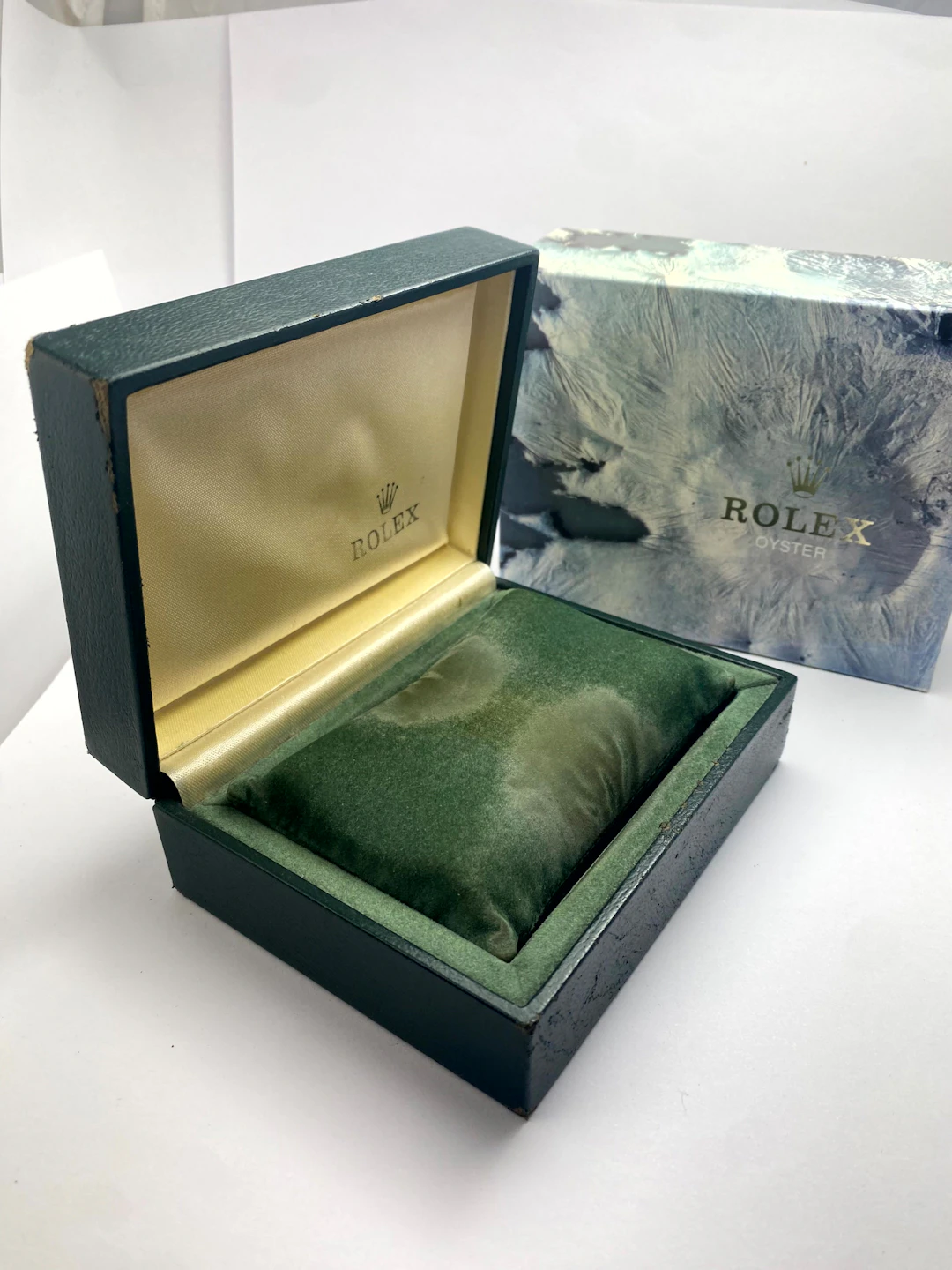 Vintage Rolex Box green Air king 5500 grün 11.00.01