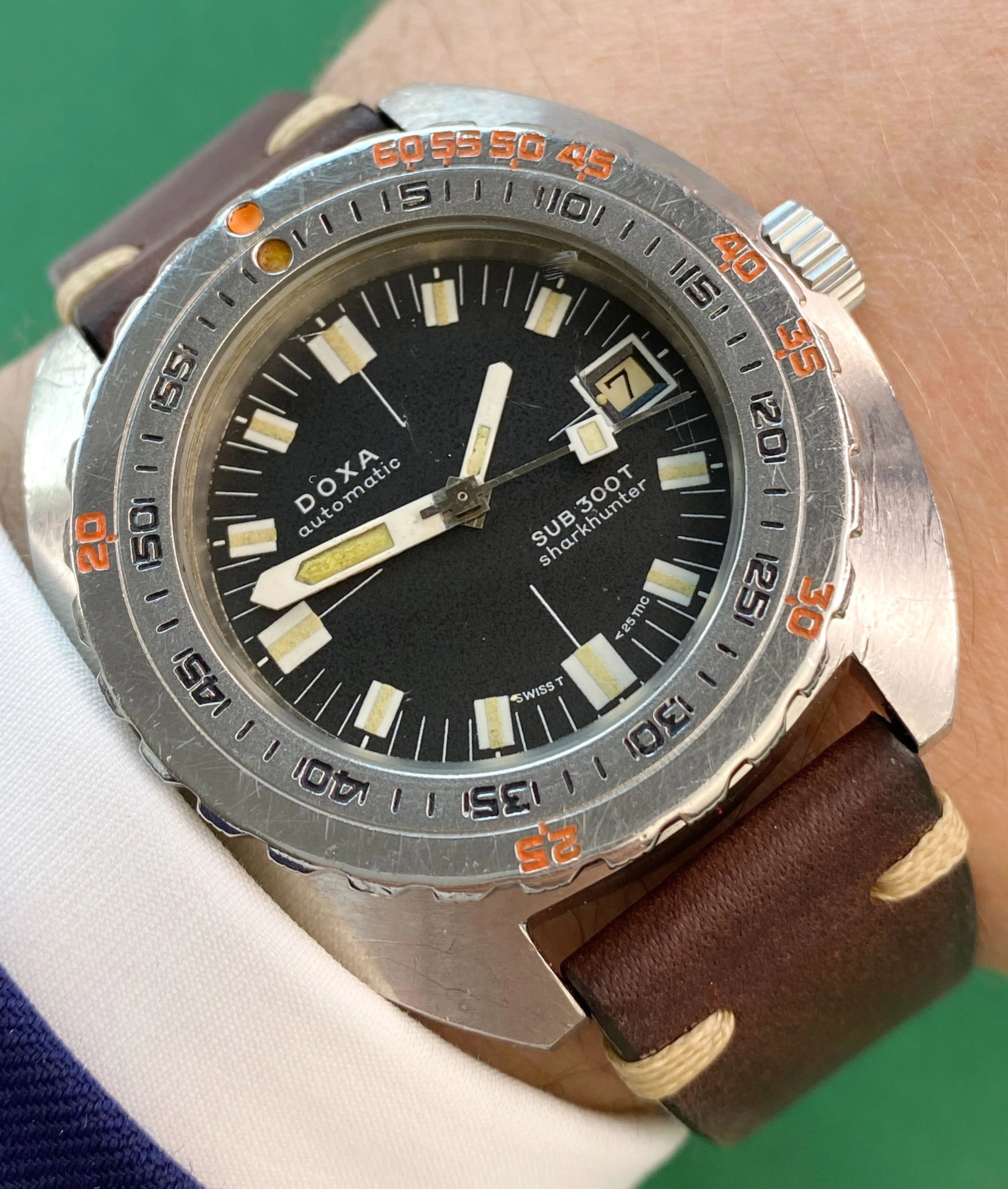 Servicierte Doxa SUB 300 T Sharkhunter Automatic Vintage 11899