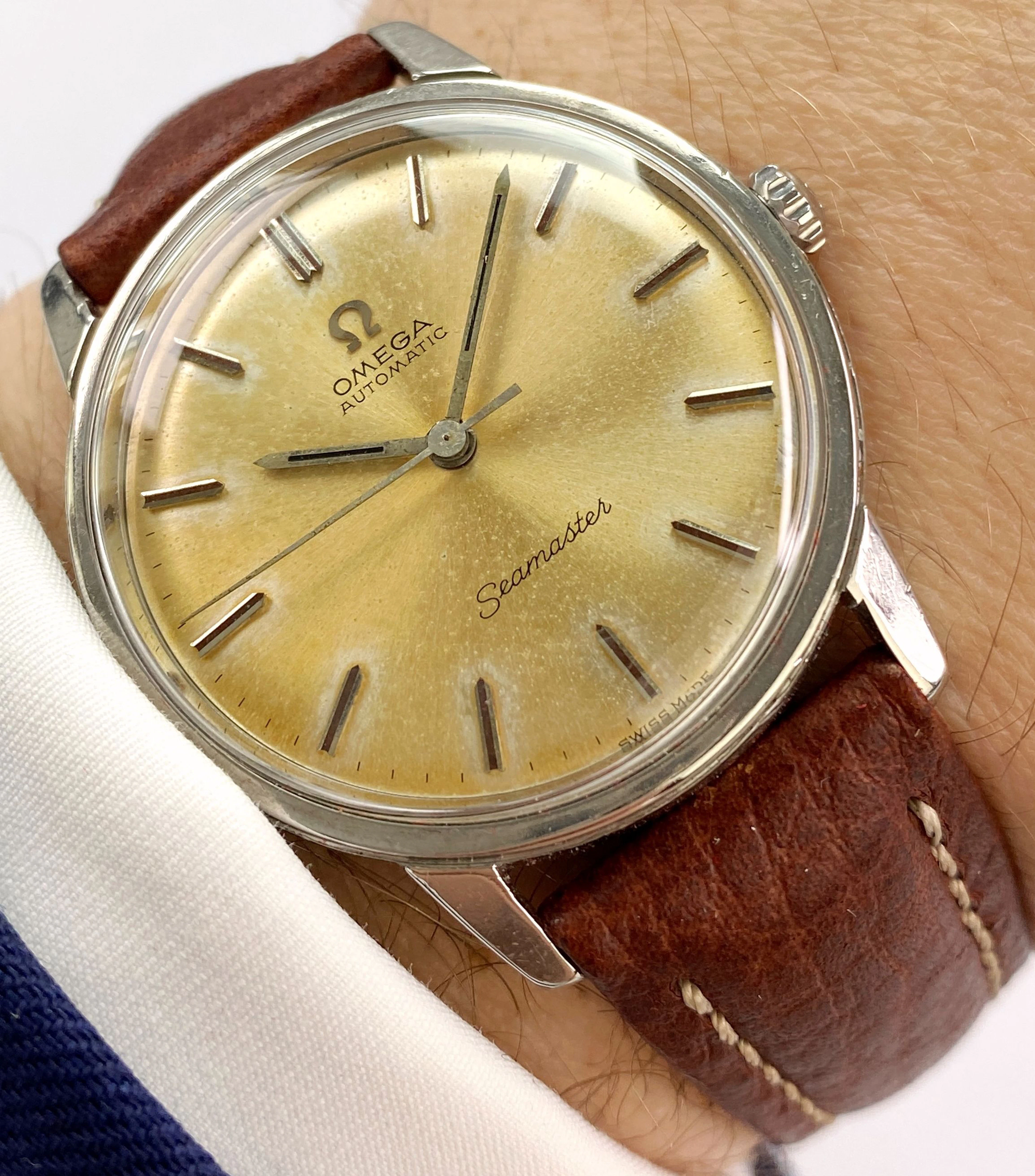 Serviced Omega Seamaster Vintage Automatic Automatik ref 165.002 Cream Dial