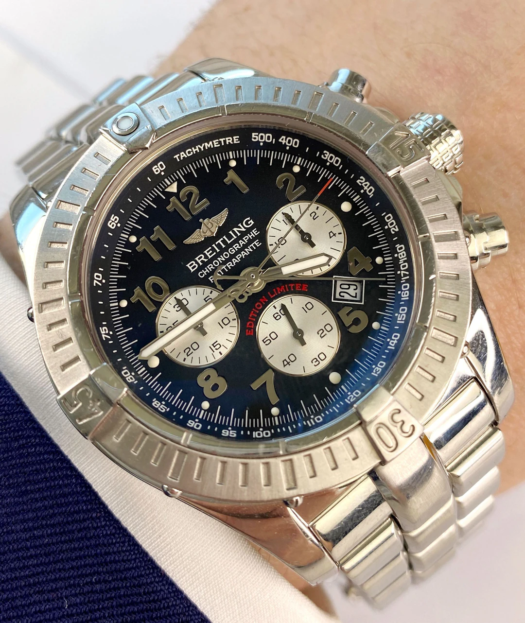Breitling ref A69360 Avenger Chrono Ratrapante Quarz SERVICED AT BREITLING