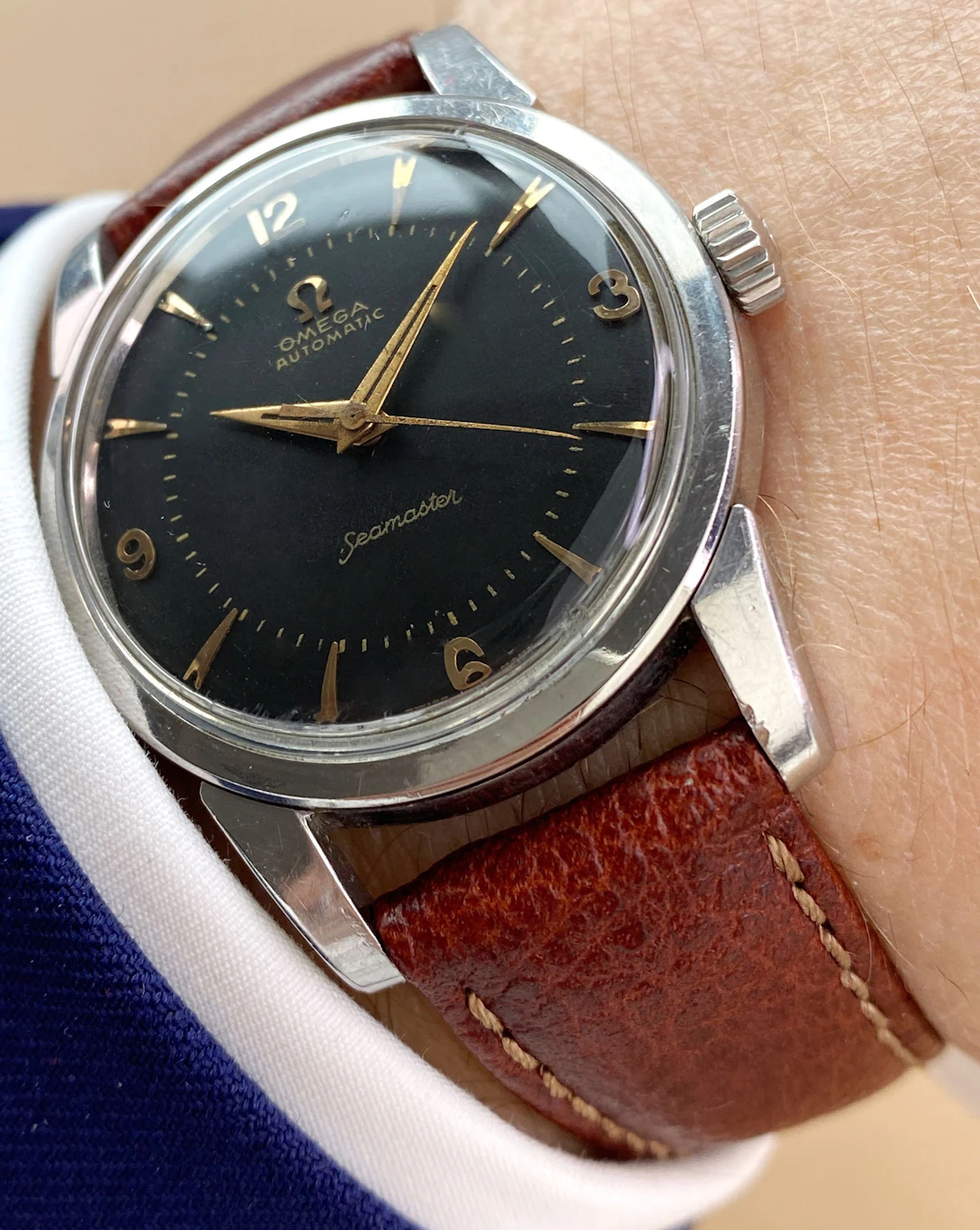 Omega Seamaster Vintage Automatic Automatik Black Restored Dial 2846