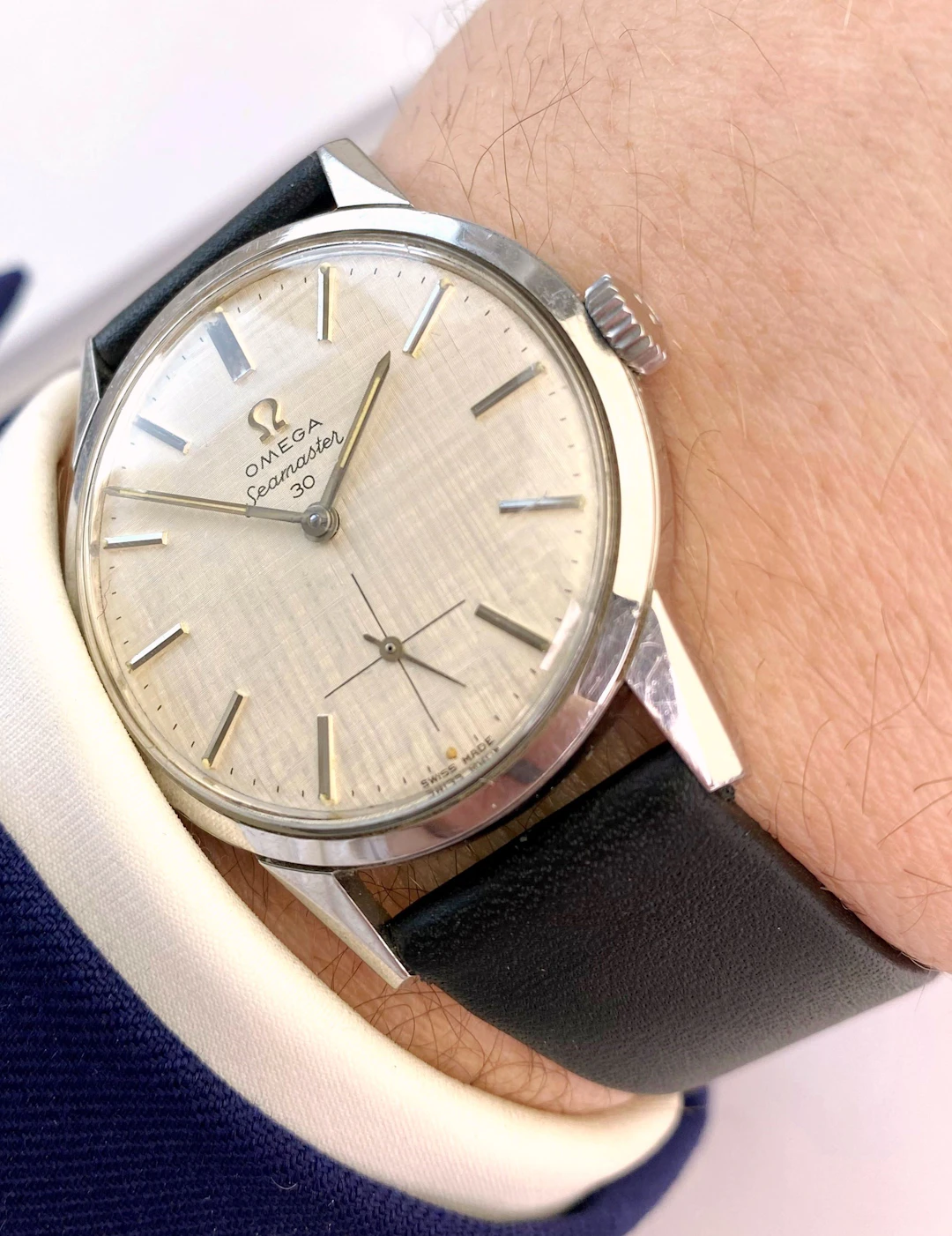 Beautiful Omega Seamaster 30 LINEN DIAL Vintage Handwinding