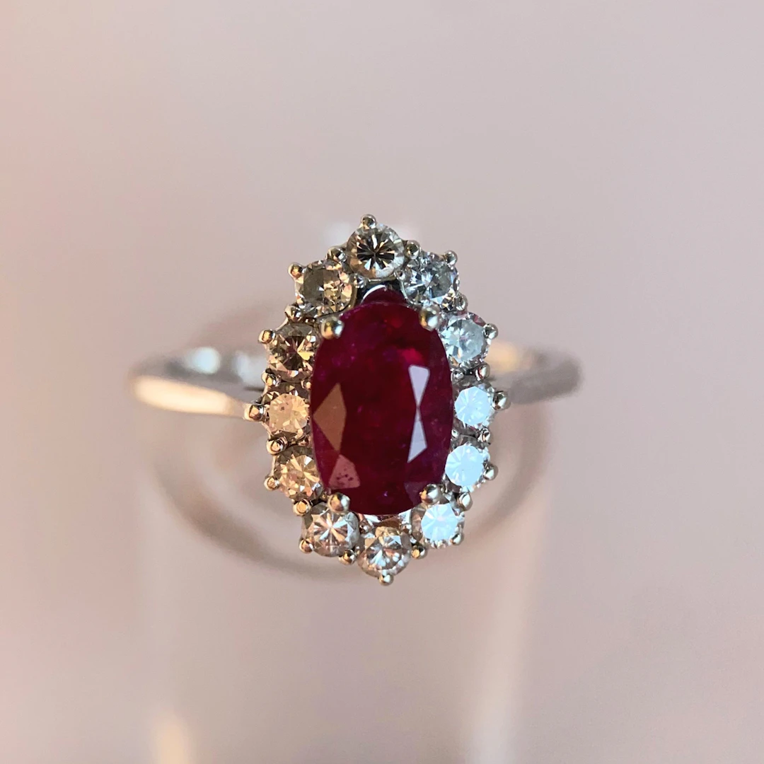 1.4 ct Ruby & Diamond Ring: “Oval Omnipotence”