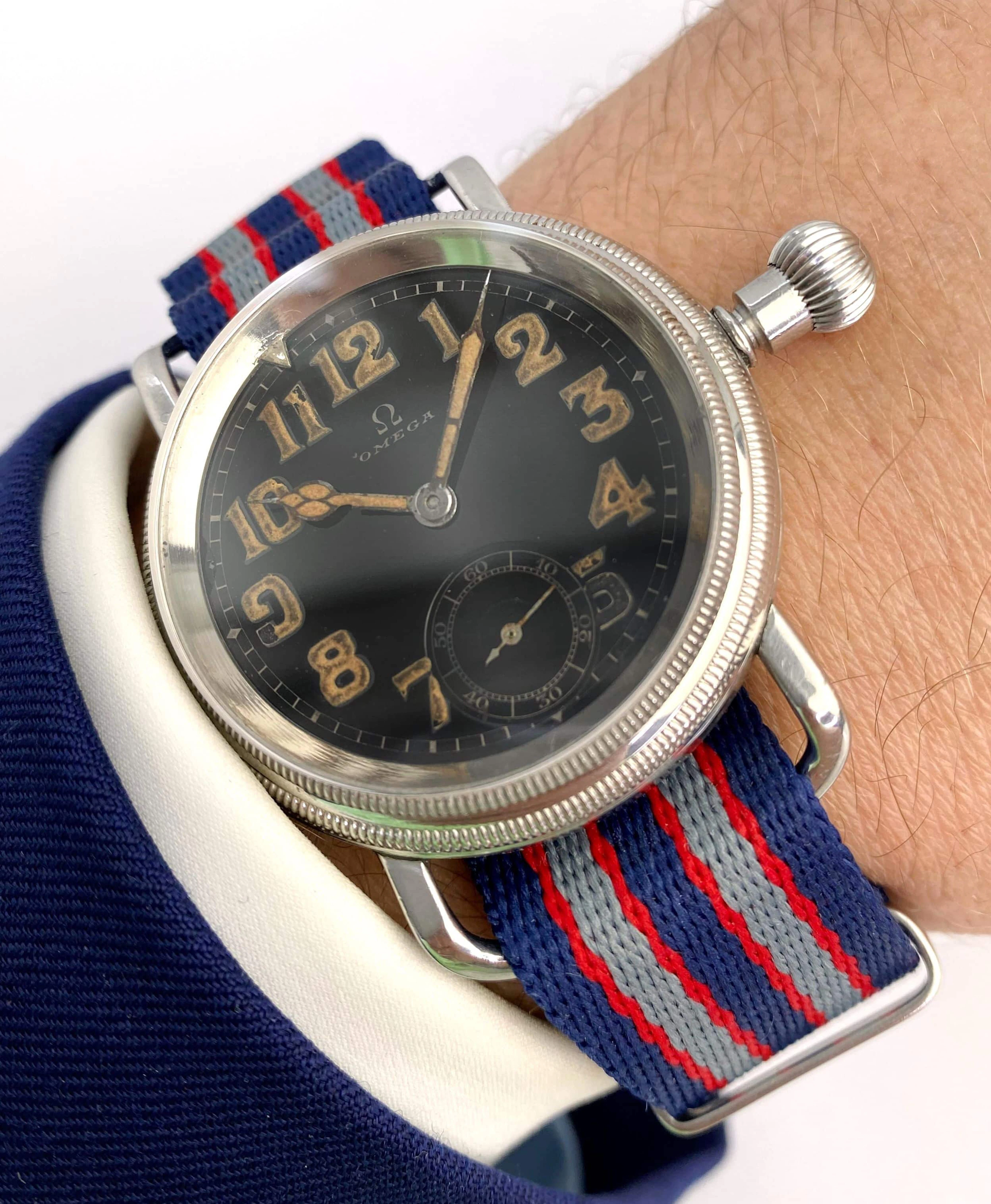 Rare Omega Vintage Military Pilots Watch 1930s WITH ARCHIVE EXTRACT CK700