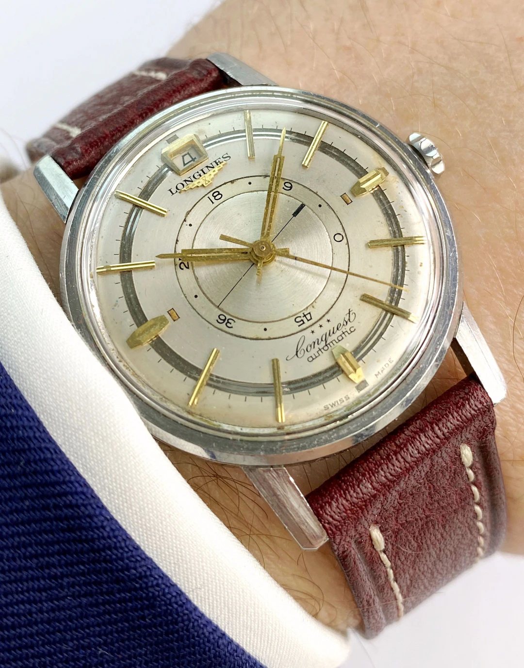 Longines Conquest Power Reserve ref 9032 Automatik Vintage Gangreserve
