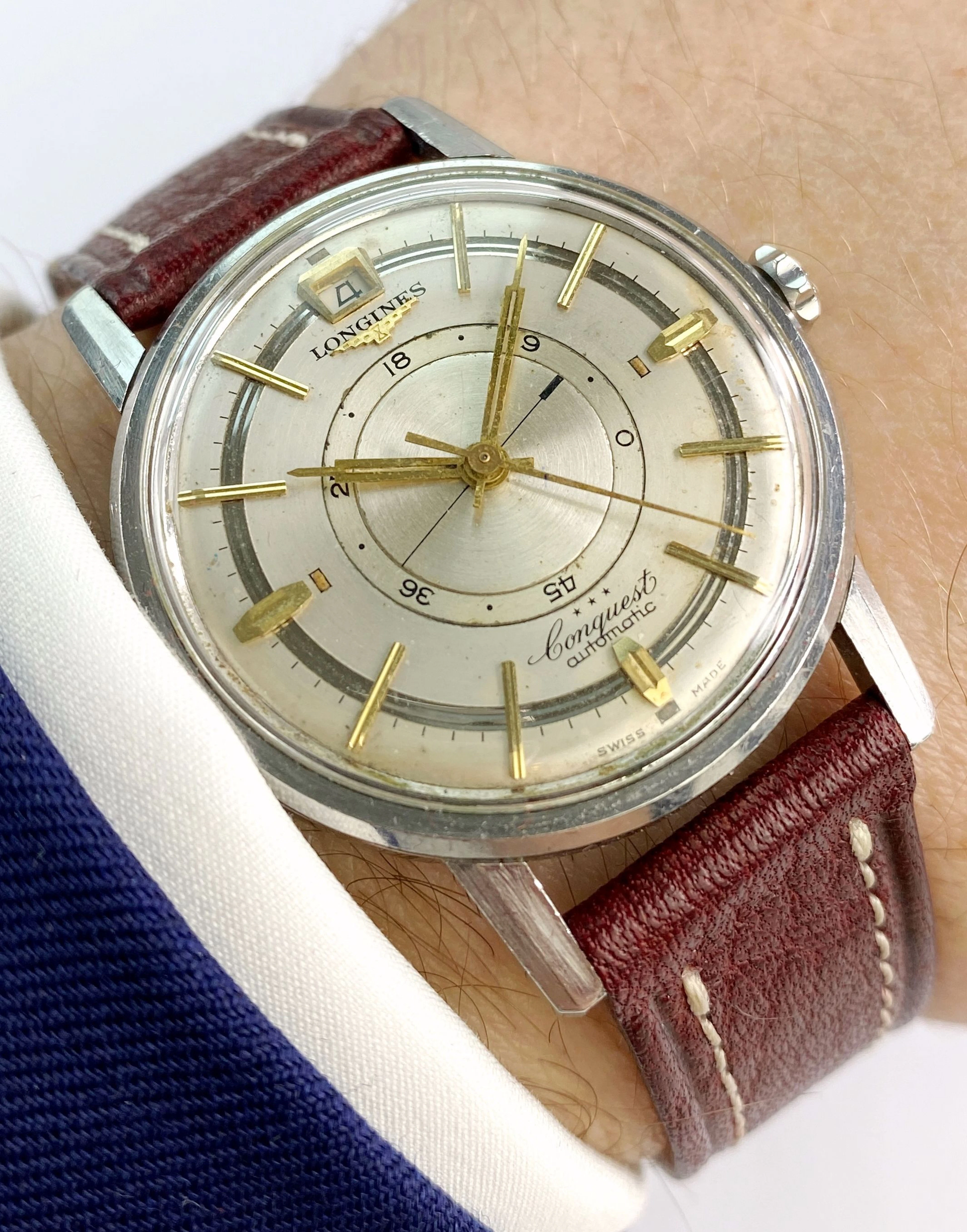 Longines Conquest Power Reserve ref 9032 Automatik Vintage Gangreserve