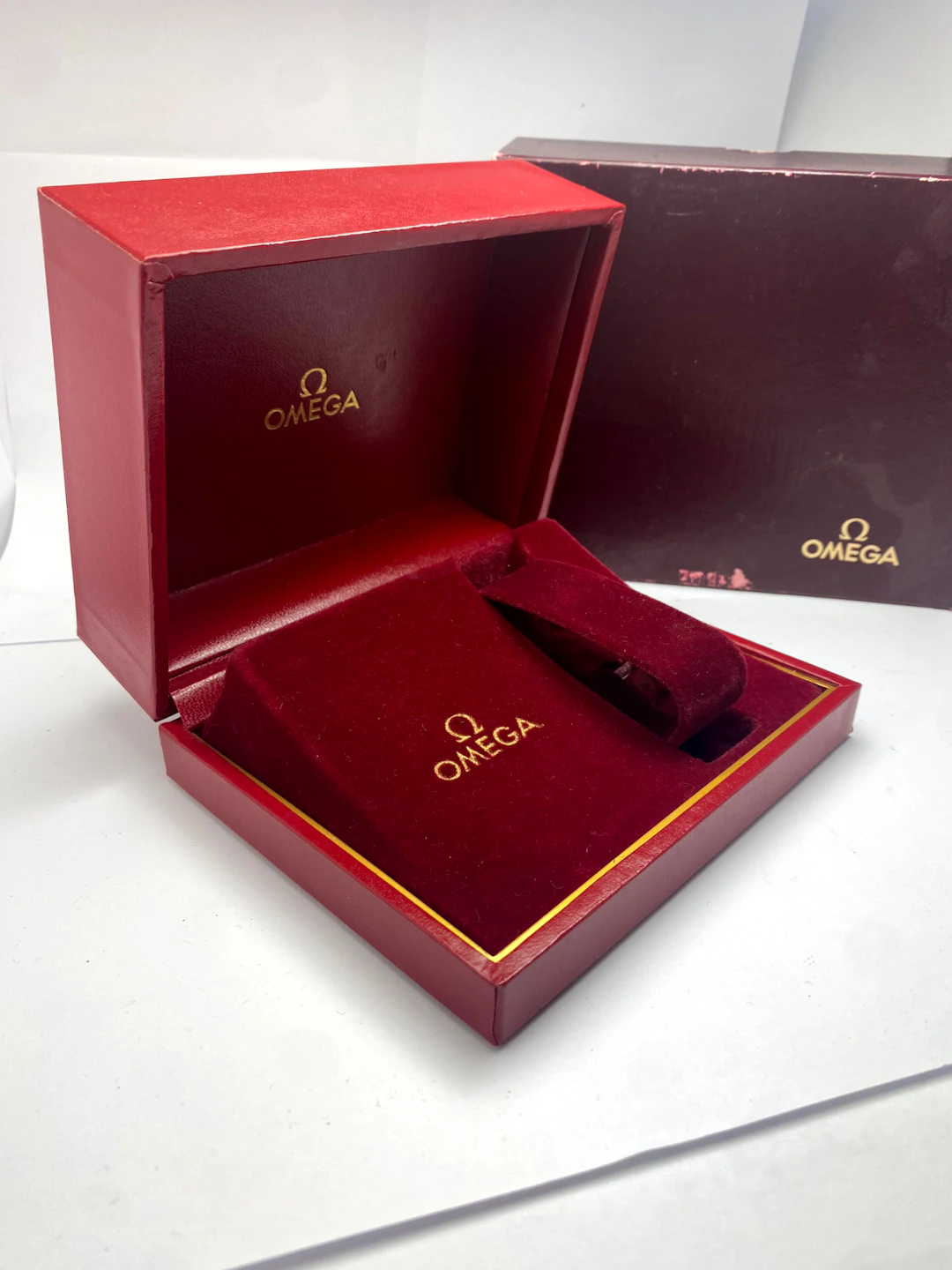 Vintage Omega Box Red