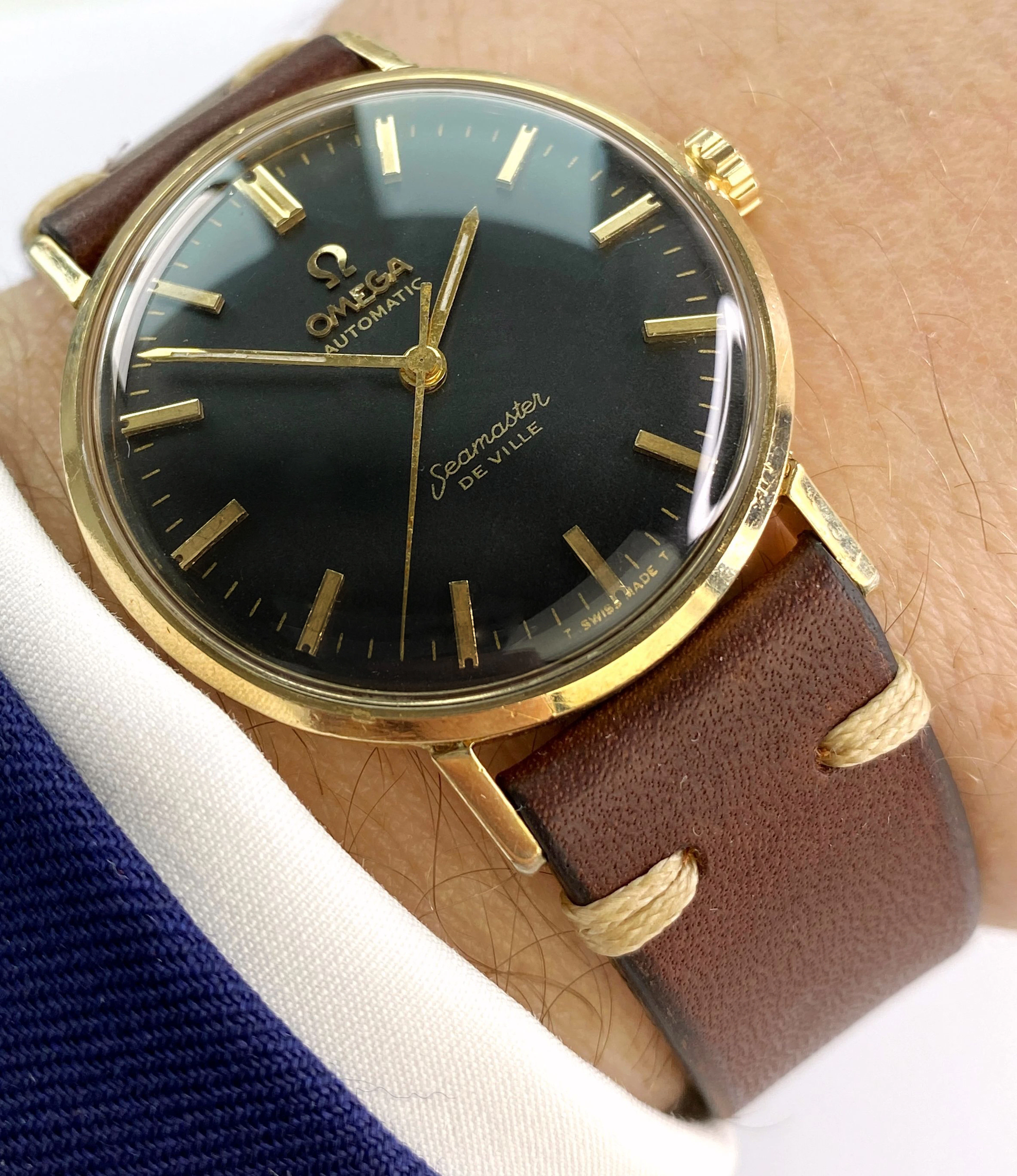 Serviced Omega Seamaster De Ville Vintage Automatic Automatik Black