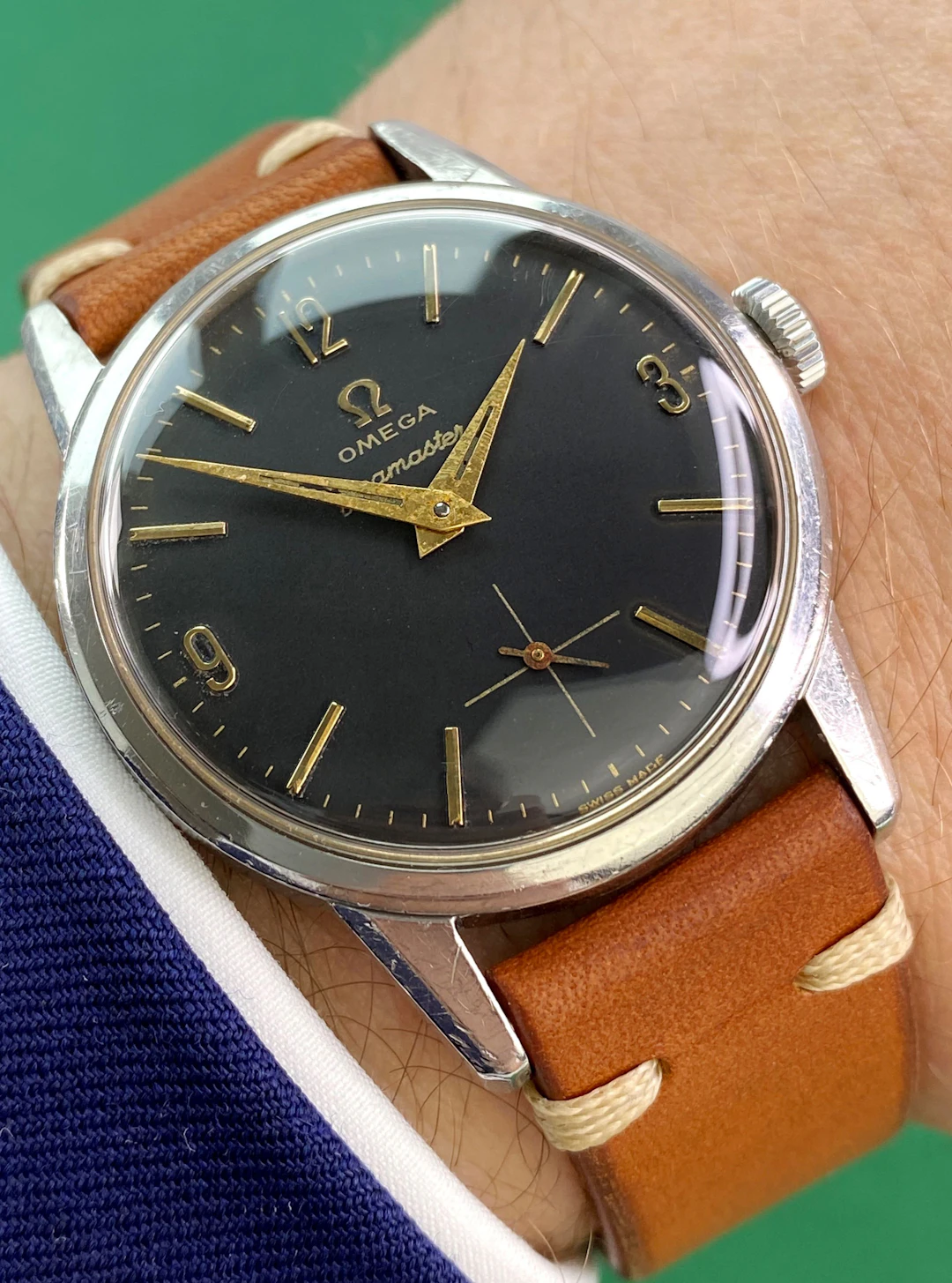 Serviced Omega Seamaster Vintage Black Restored Dial 14389