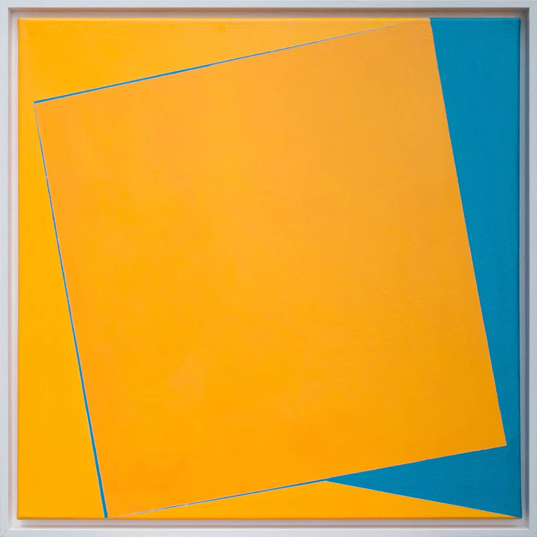 Inge Jakobsen "Kippendes Quadrat (Gelb) 01" - Zweigstelle Berlin