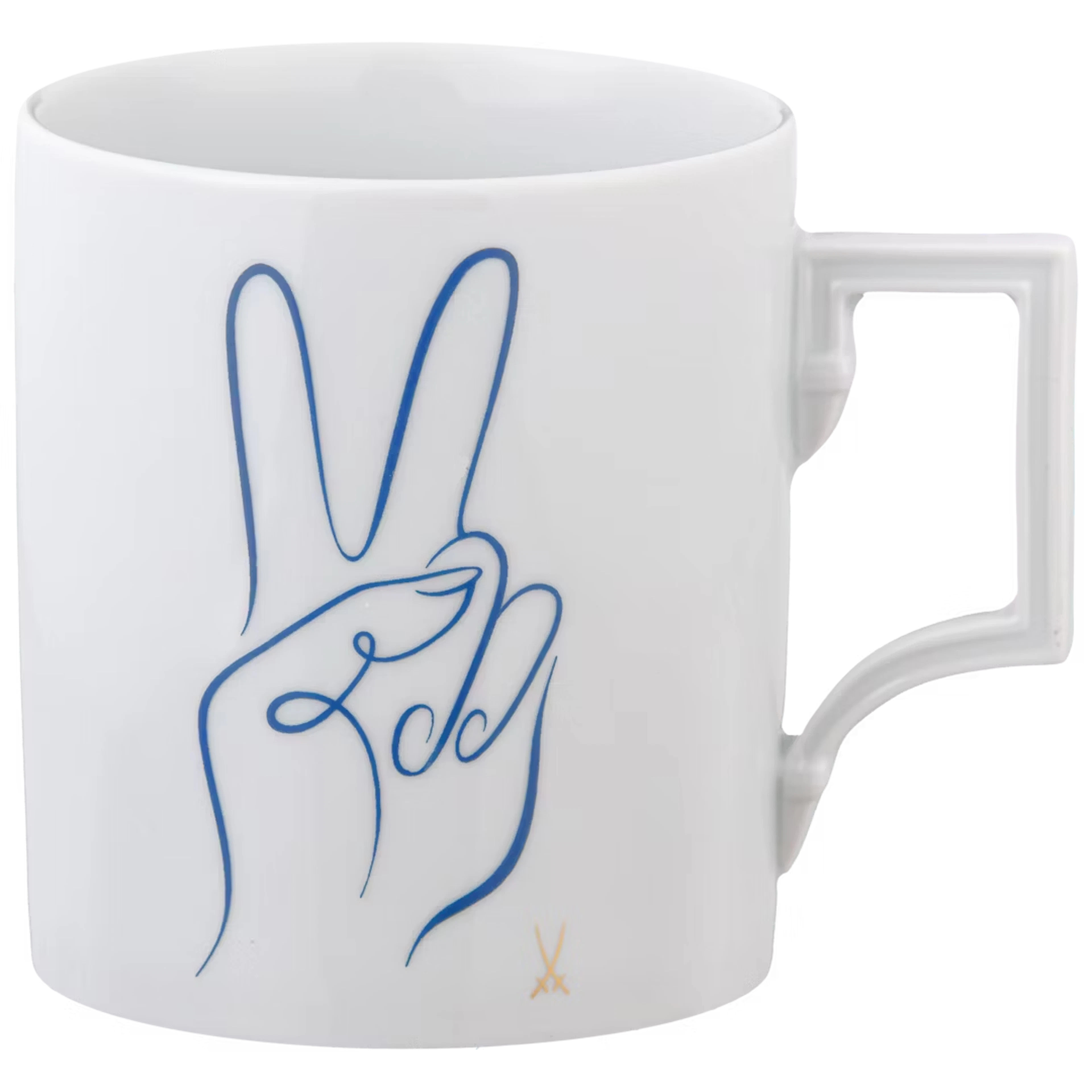 MEISSEN Mug "Peace Hand, blau" - Zweigstelle Berlin