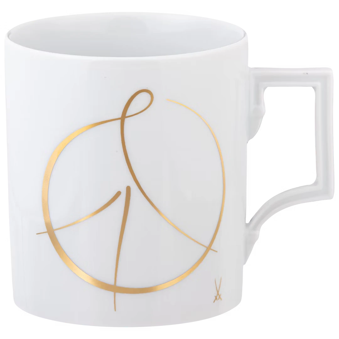 MEISSEN Mug "Peace Sign, gold" - Zweigstelle Berlin