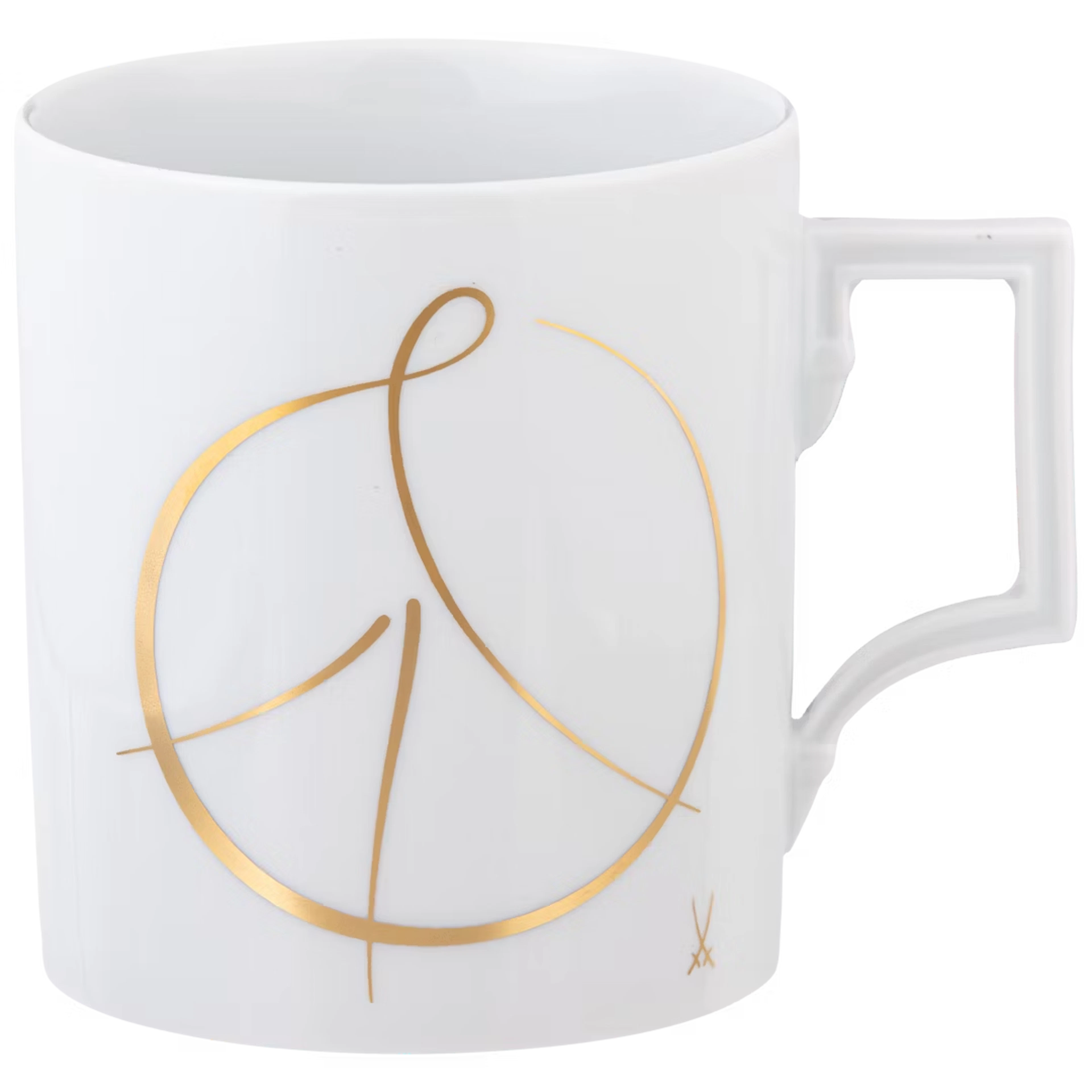 MEISSEN Mug "Peace Sign, gold" - Zweigstelle Berlin