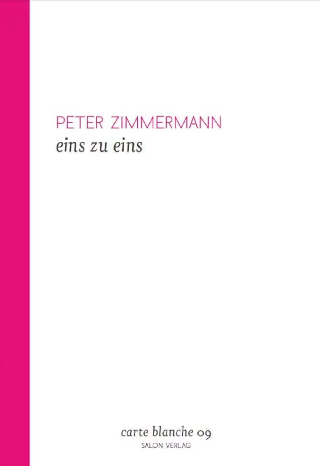 Peter Zimmermann "eins zu eins" - Zweigstelle Berlin