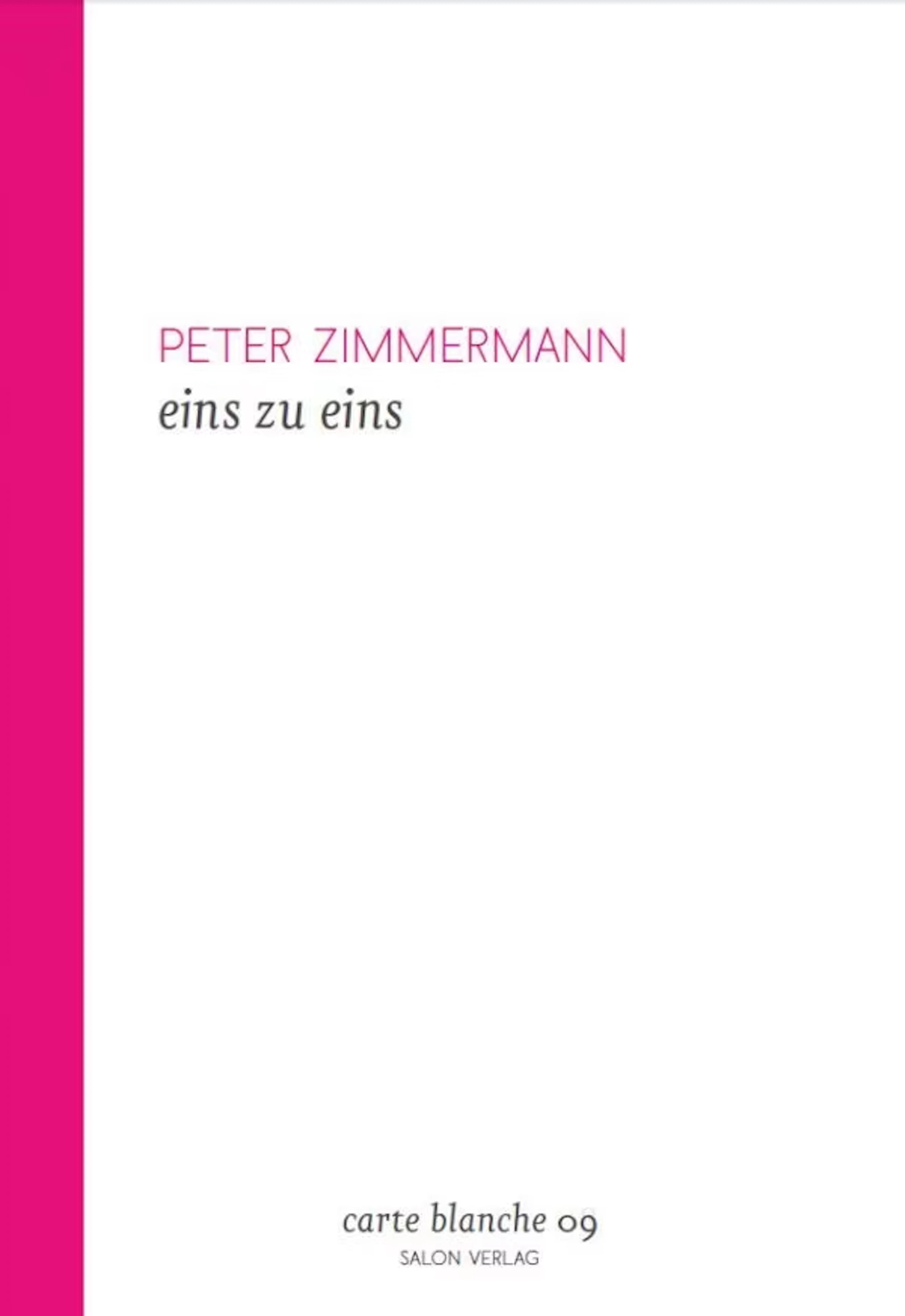 Peter Zimmermann "eins zu eins" - Zweigstelle Berlin