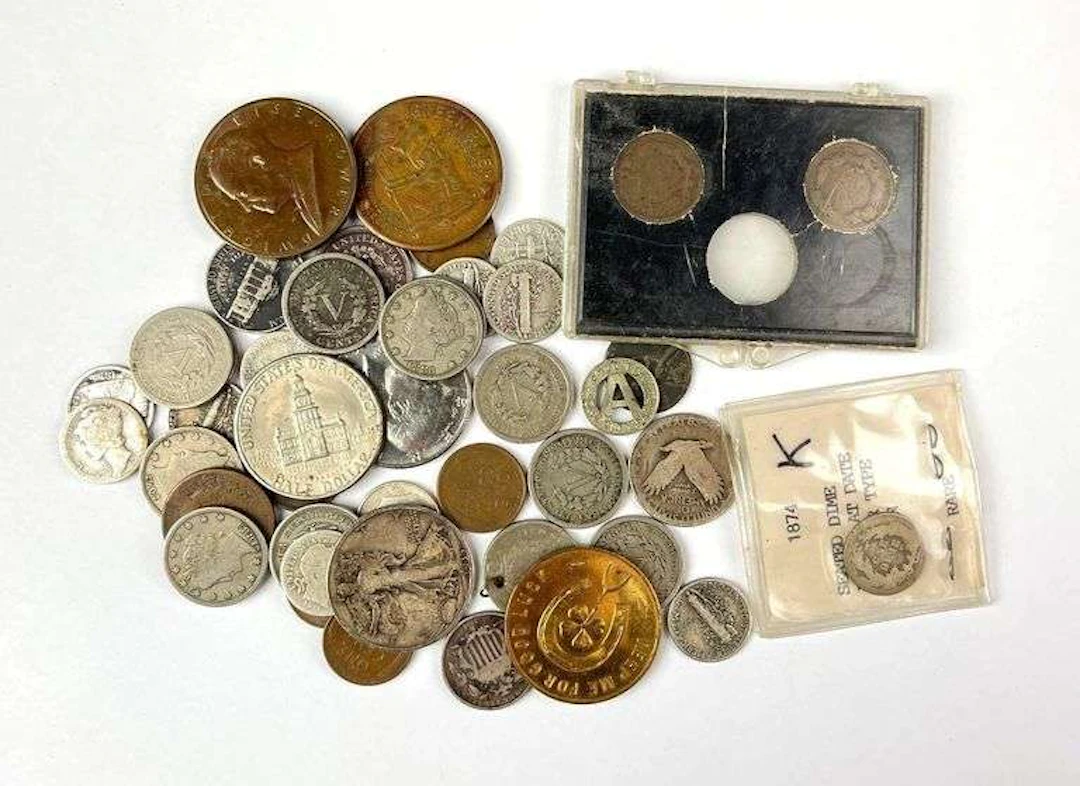 Group of 39 US Coins and More