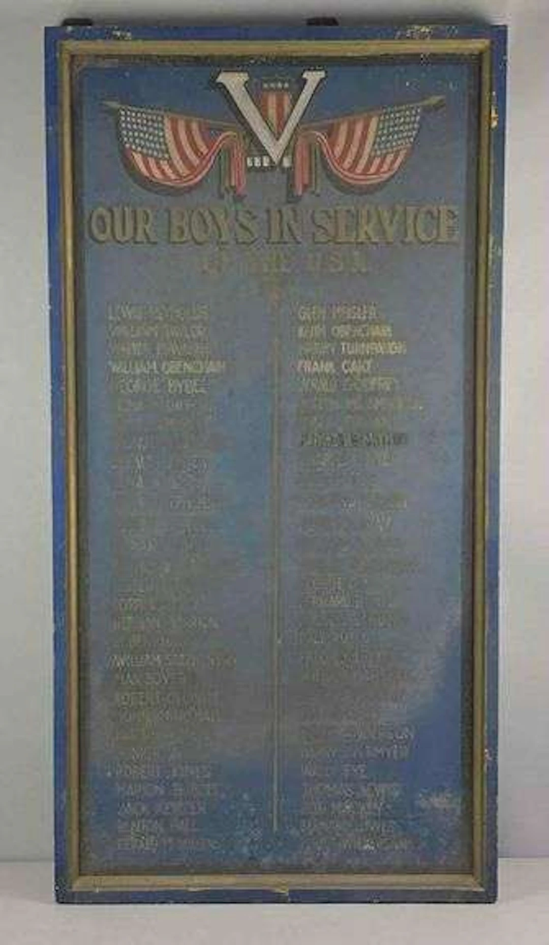 WW2 Era BSA Honor Roll Our Boys In Service Wood Plaque