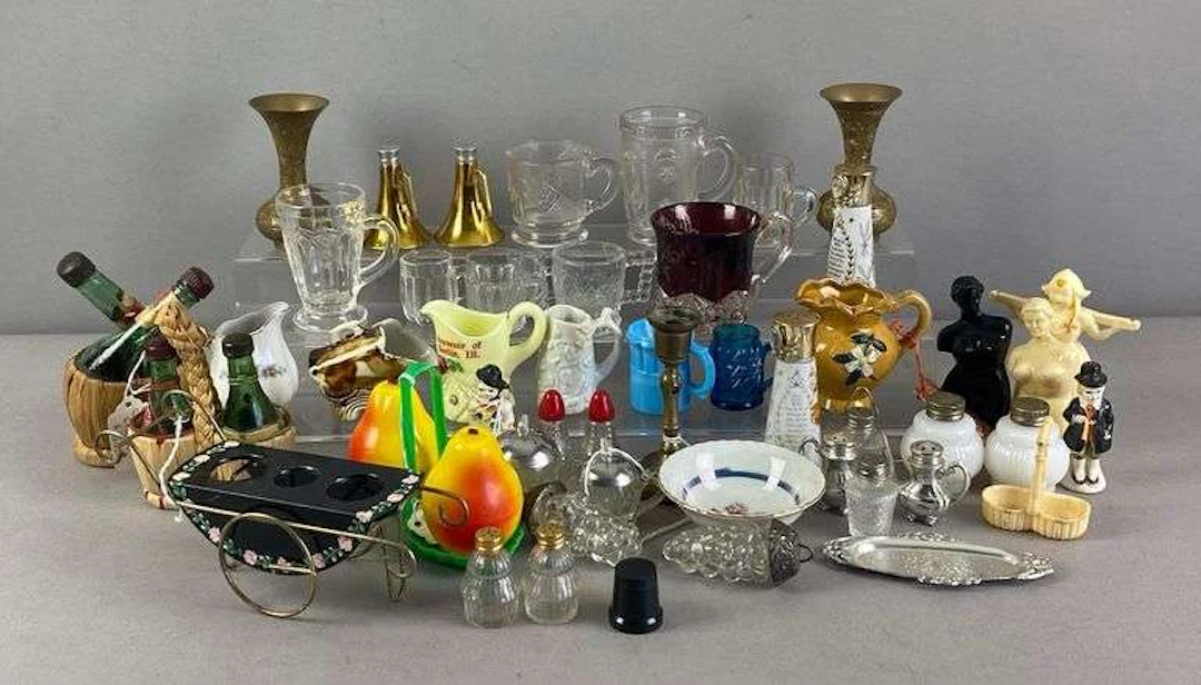 Group of Salt and Pepper Shakers and More