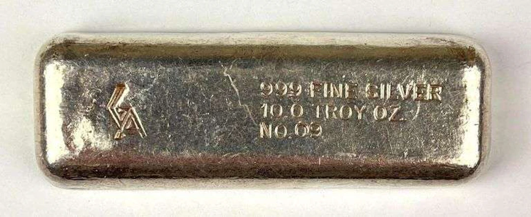 Golden Analytic 10 oz 999 Fine Silver Ingot/ Bar