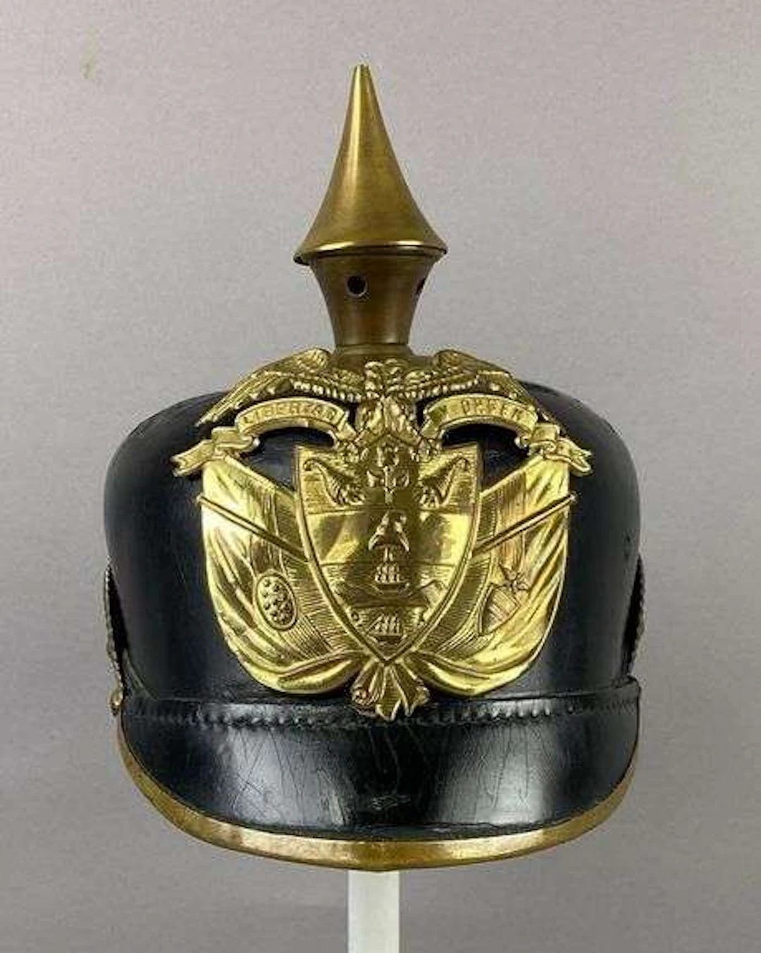 Antique Columbian National Coat of Arms German Style Imperial Pickelhaube