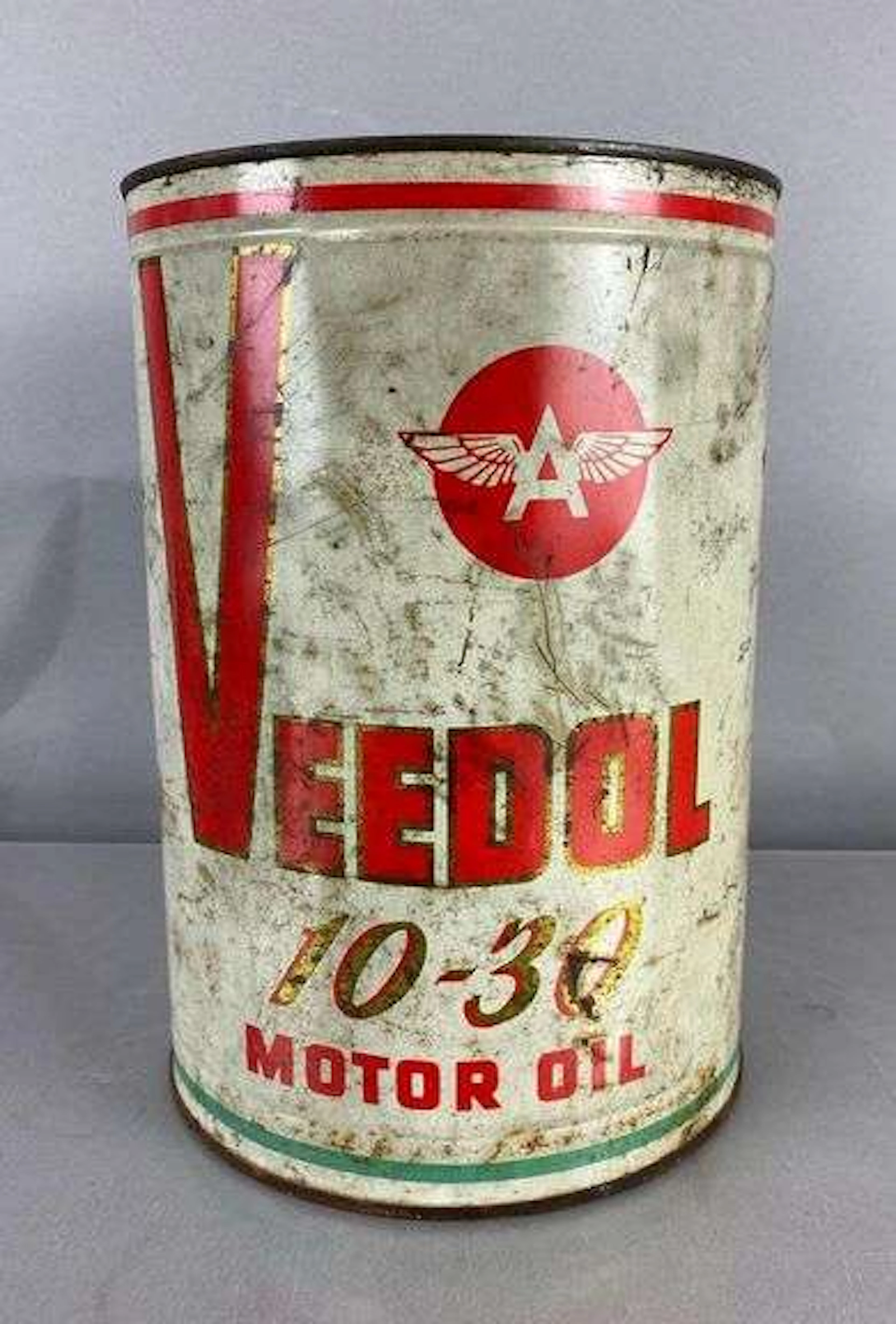 Vintage Sealed Veedol 10-30 Motor Oil 5 Quart Can