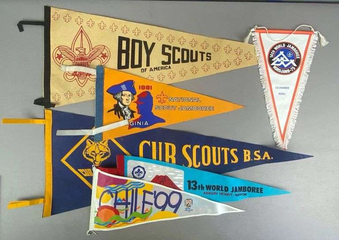 Group of Assorted Boy Scouts Pennants