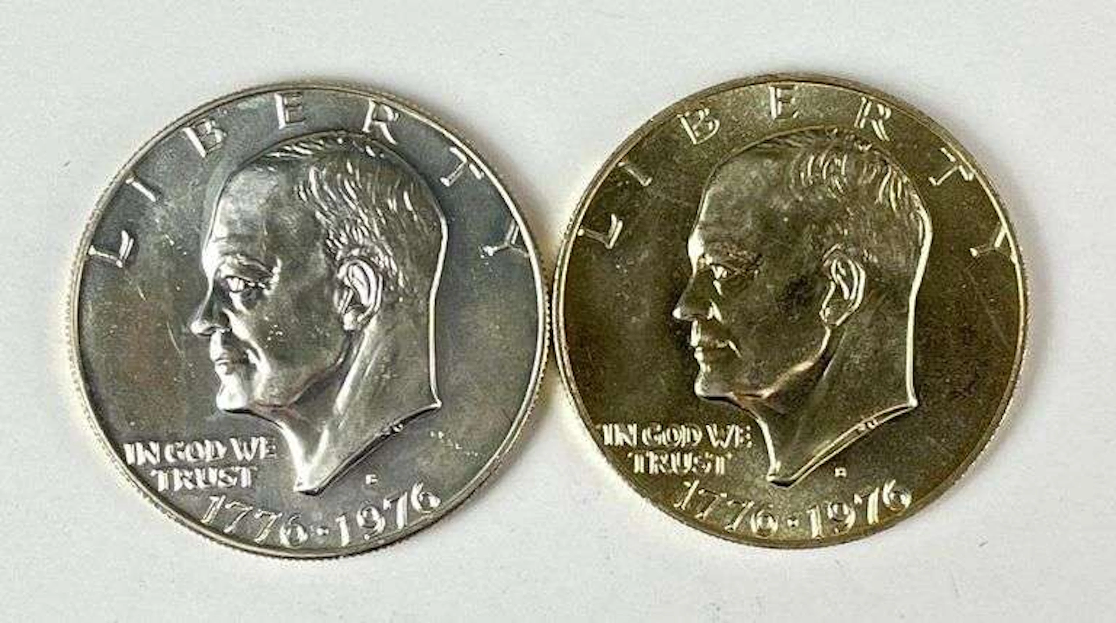 Group of 2 1976 SILVER Eisenhower Bicentennial Dollars