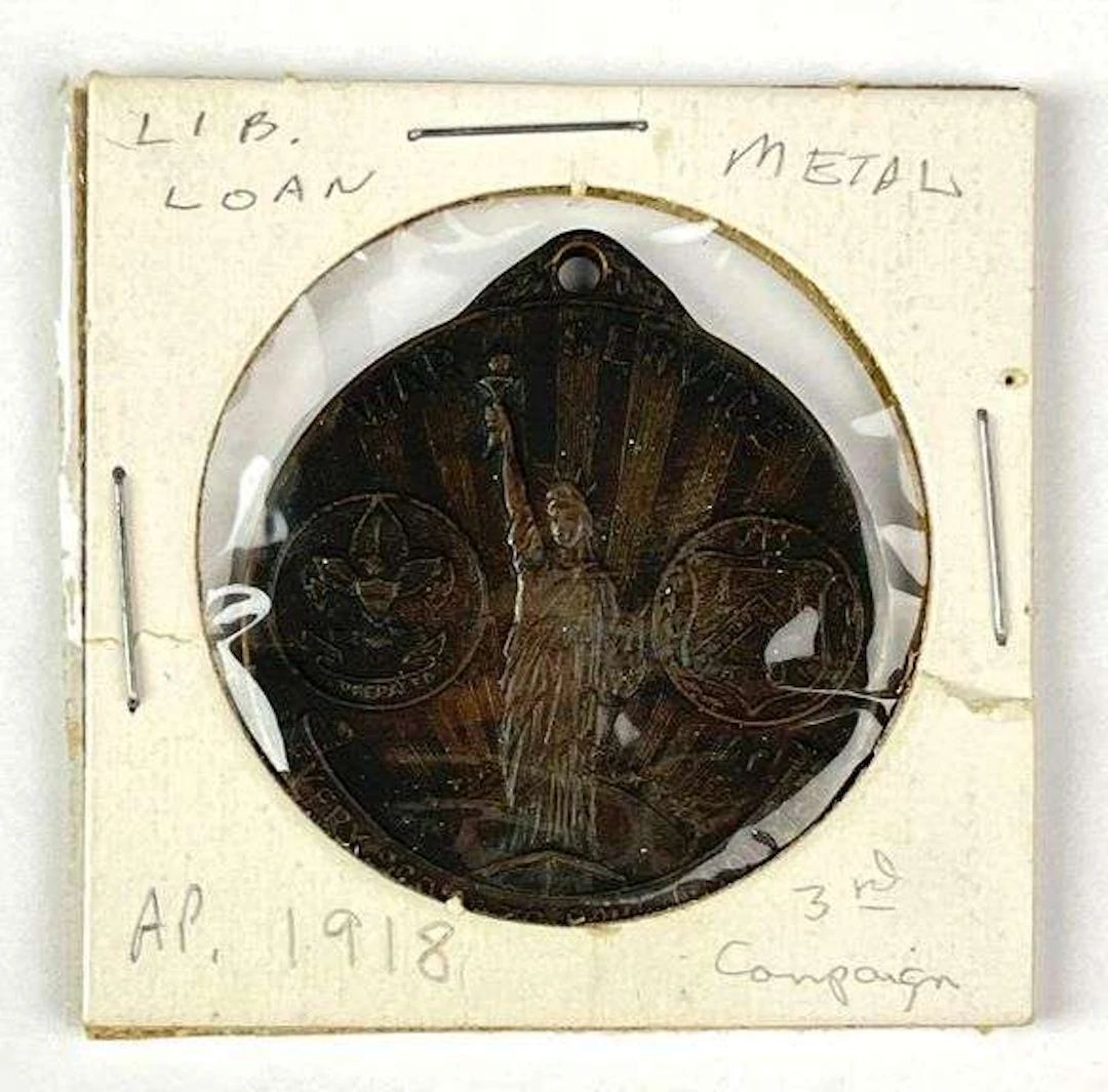 1918 Antique Boy Scouts of America Liberty Loan War Service Medallion