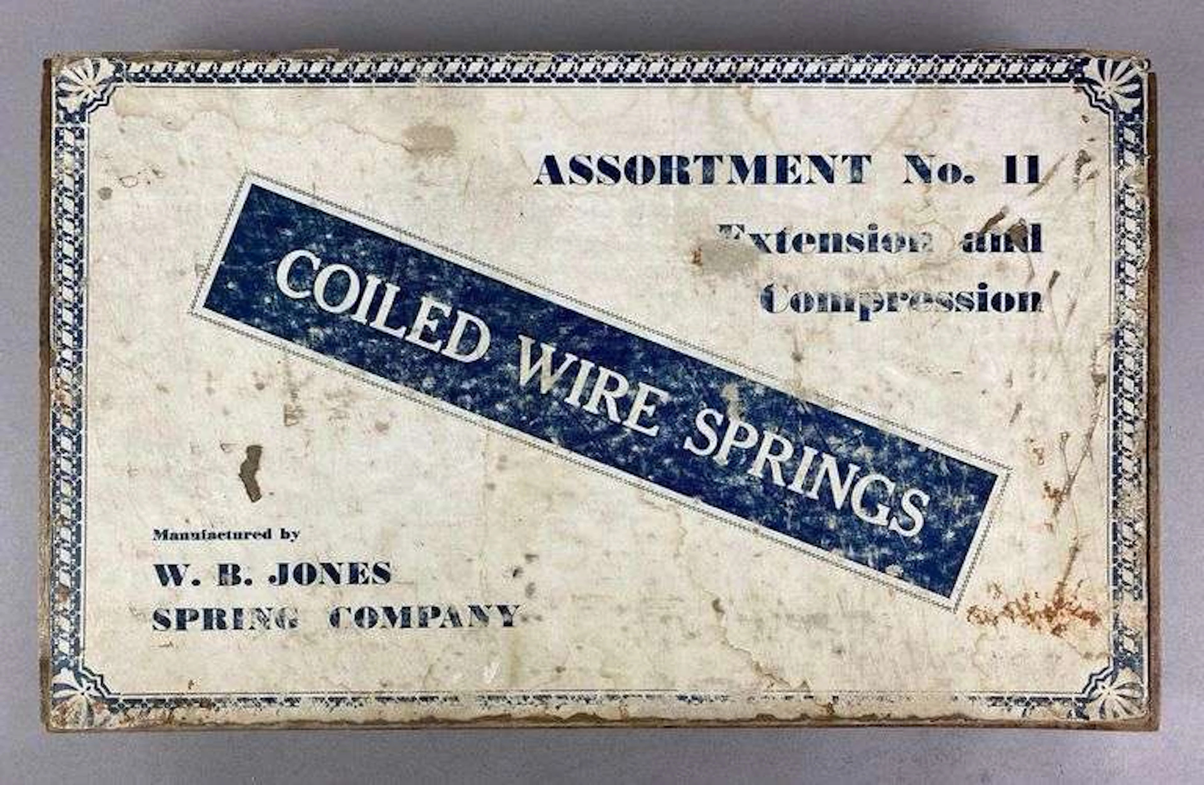 WB Jones Coiled Wire Springs No. 11 Wood Advertising In Store Display
