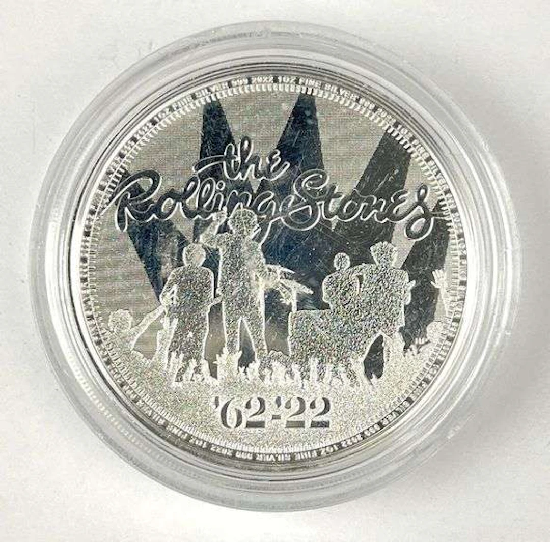 2022 Great Britain The Rolling Stones 1 oz 999 Fine Silver Coin