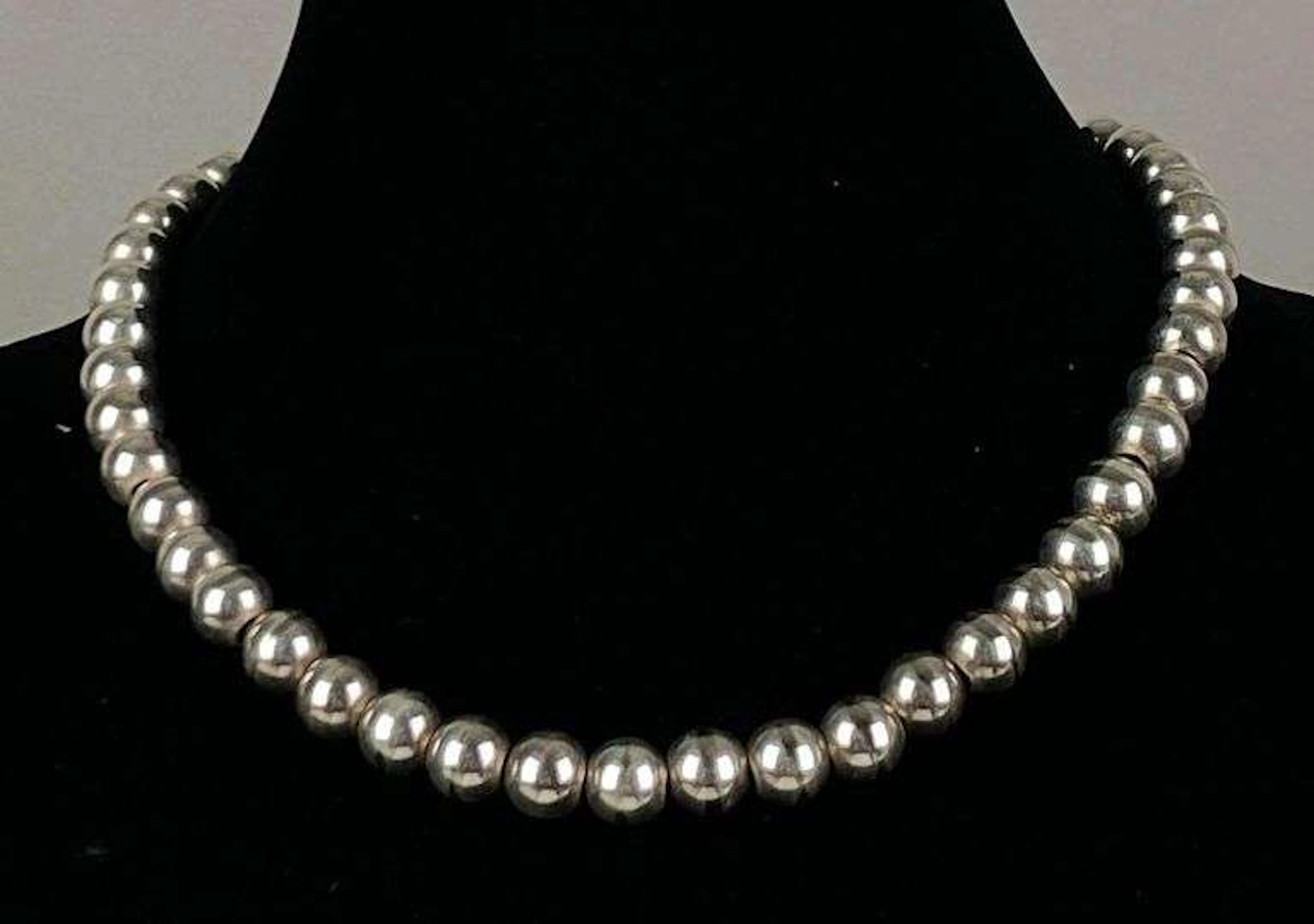 Sterling Silver Beaded Necklace