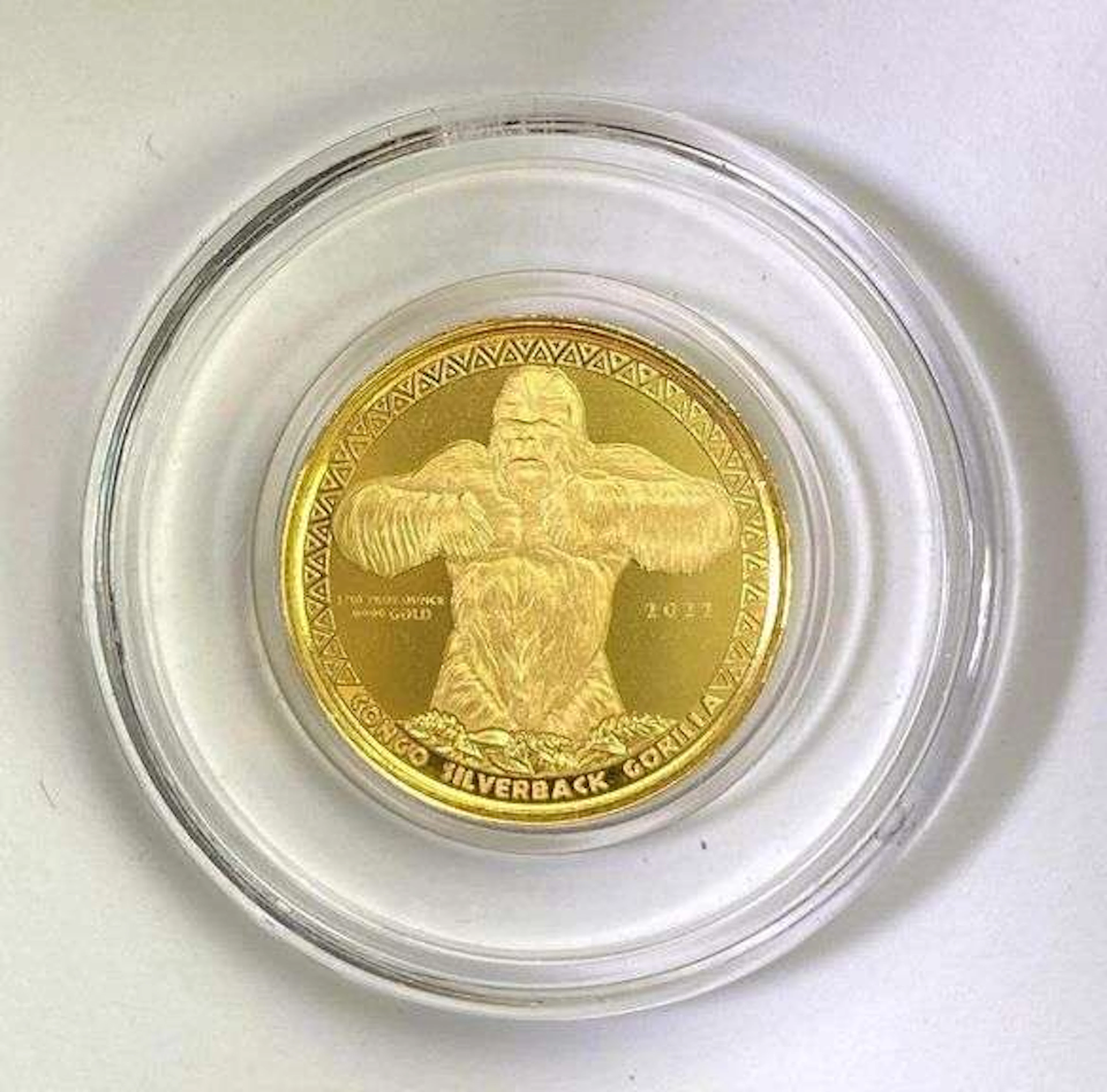 2022 Republique of Du Congo 1000 Francs Congo Silverback Gorilla 1/10