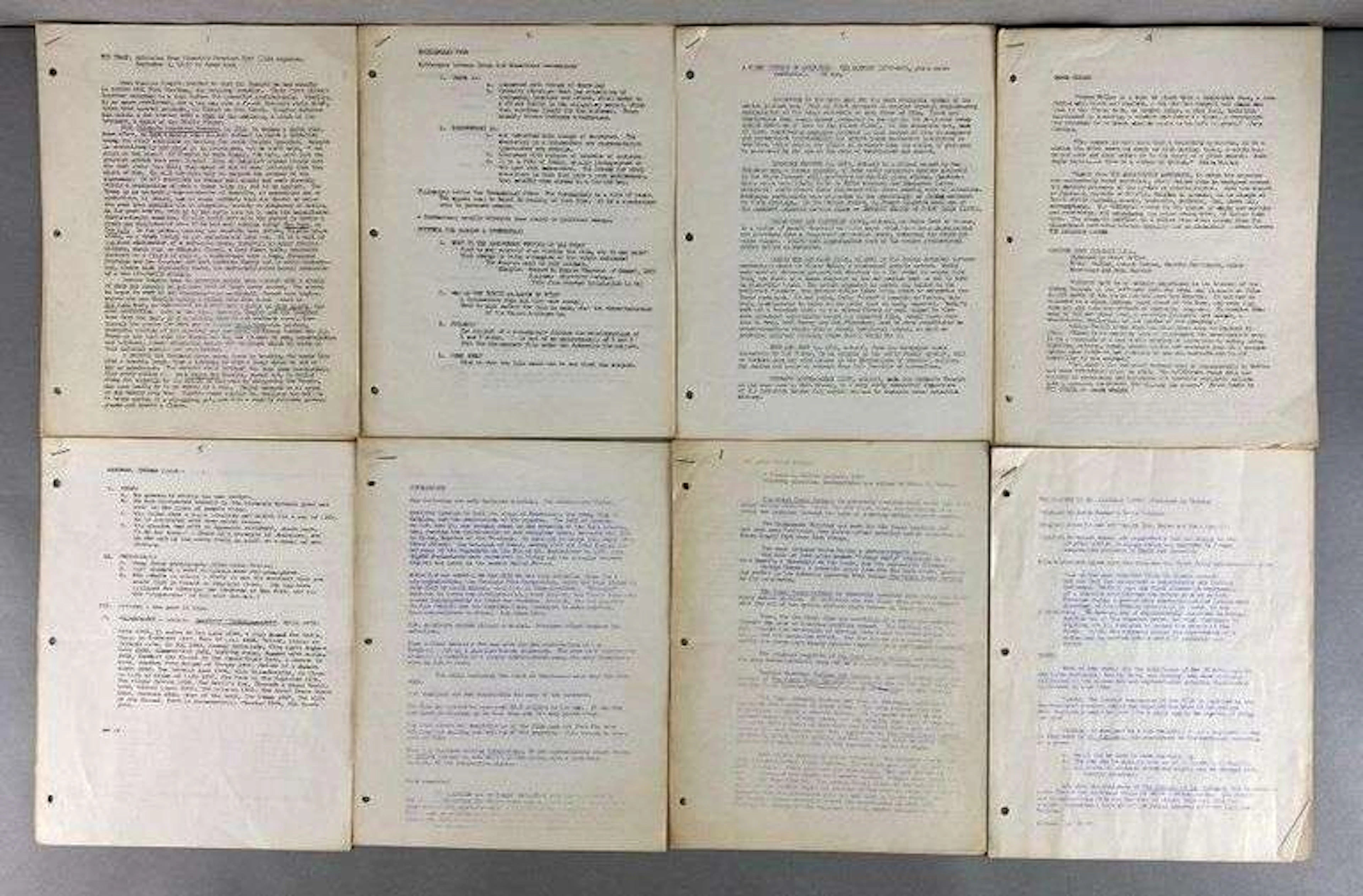 Group of 8 Historic Informational Curations on Hollywood