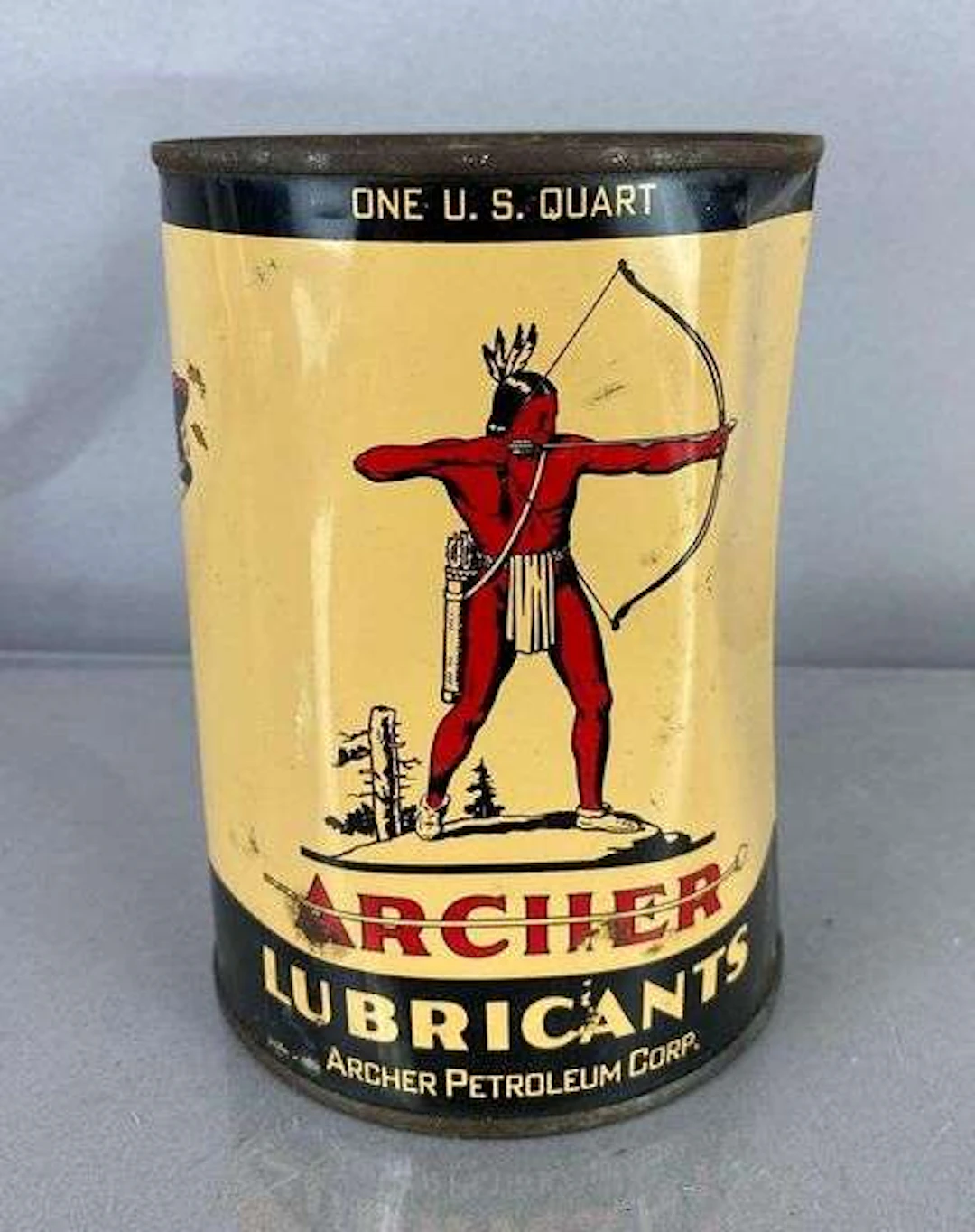 1940’s Sealed Archer Lubricant 1 Quart Oil Can