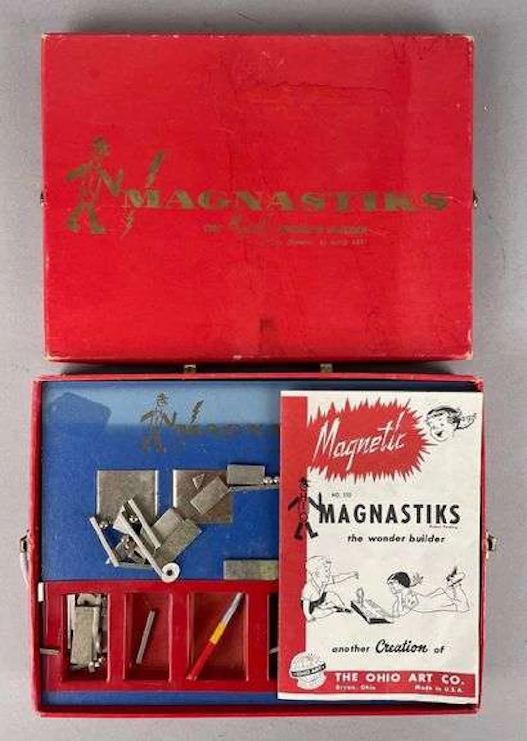 Vintage Ohio Art Magnastiks Building Set
