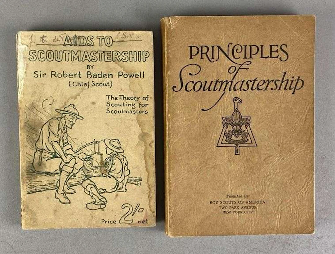 Group of 2 Antique BSA Scoutmastership Paperback Books