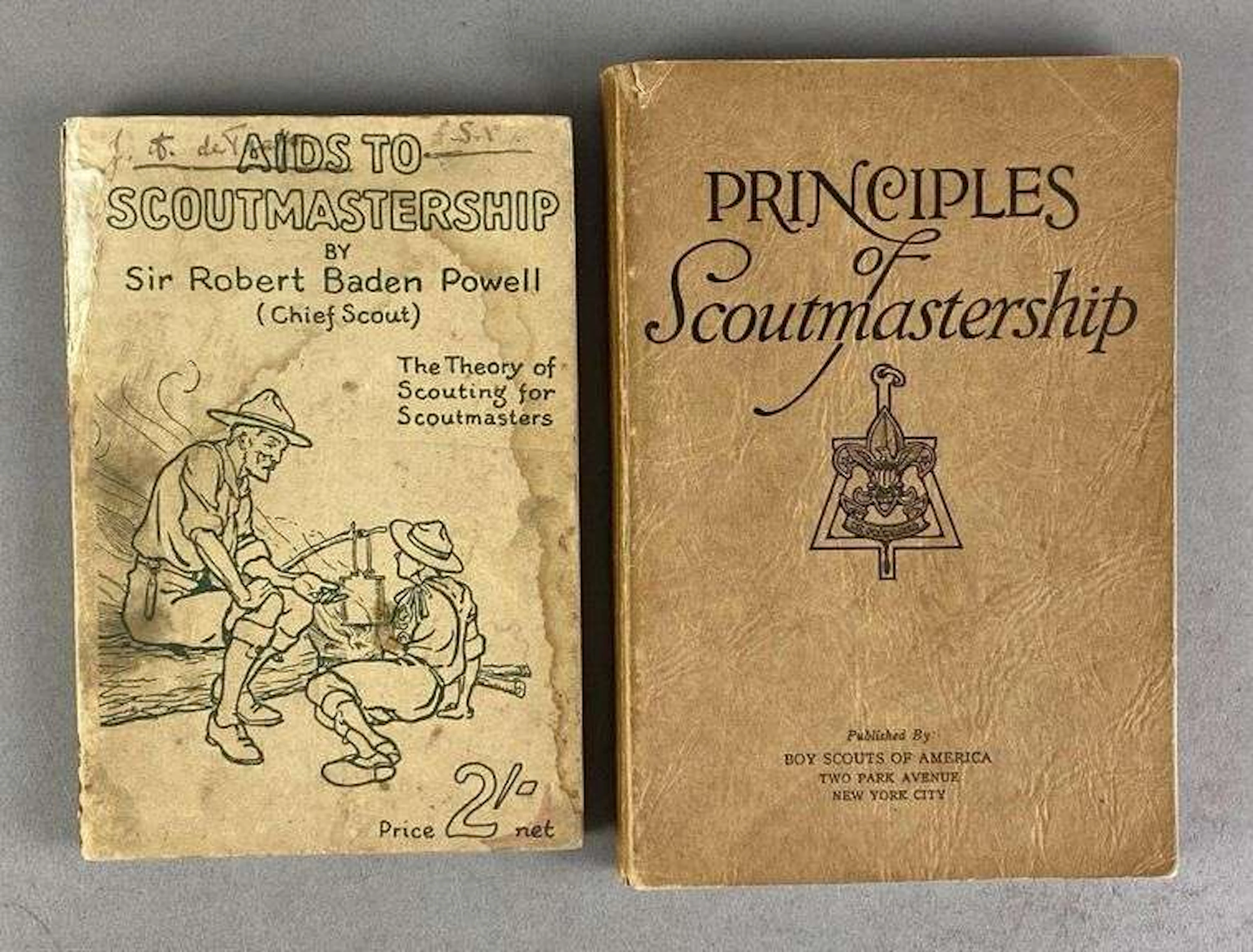 Group of 2 Antique BSA Scoutmastership Paperback Books