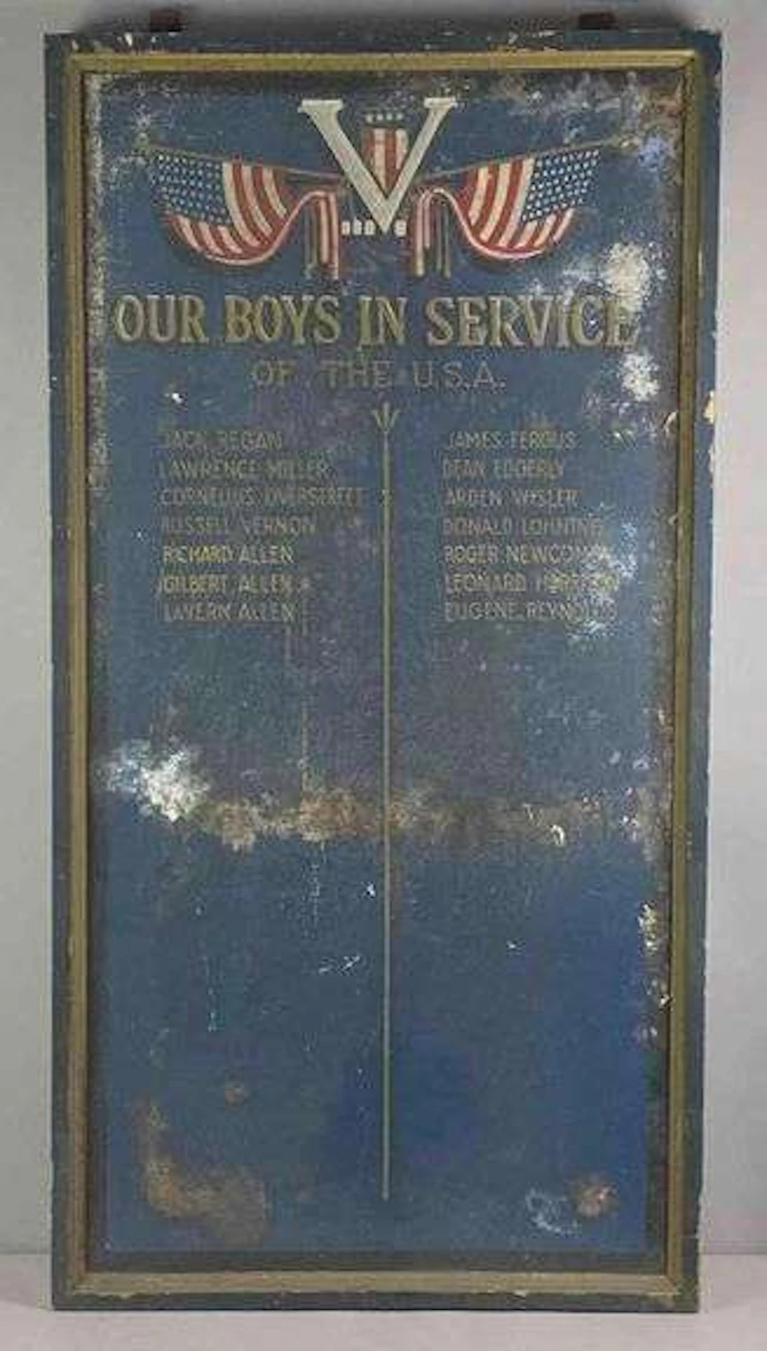 WW2 Era BSA Honor Roll Our Boys In Service Wood Plaque