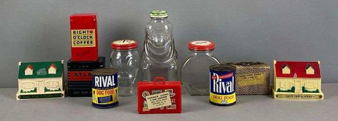 Group of Vintage Advertising Coin Banks