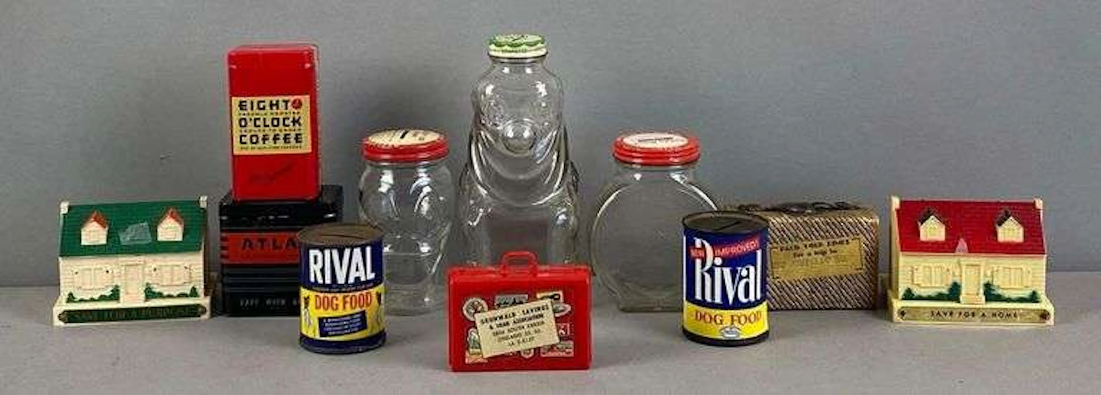 Group of Vintage Advertising Coin Banks
