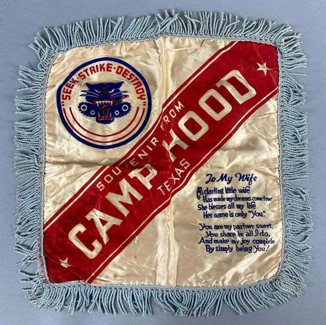 WW2 Tank Destroyer Camp Hood Texas Sweetheart Pillowcase