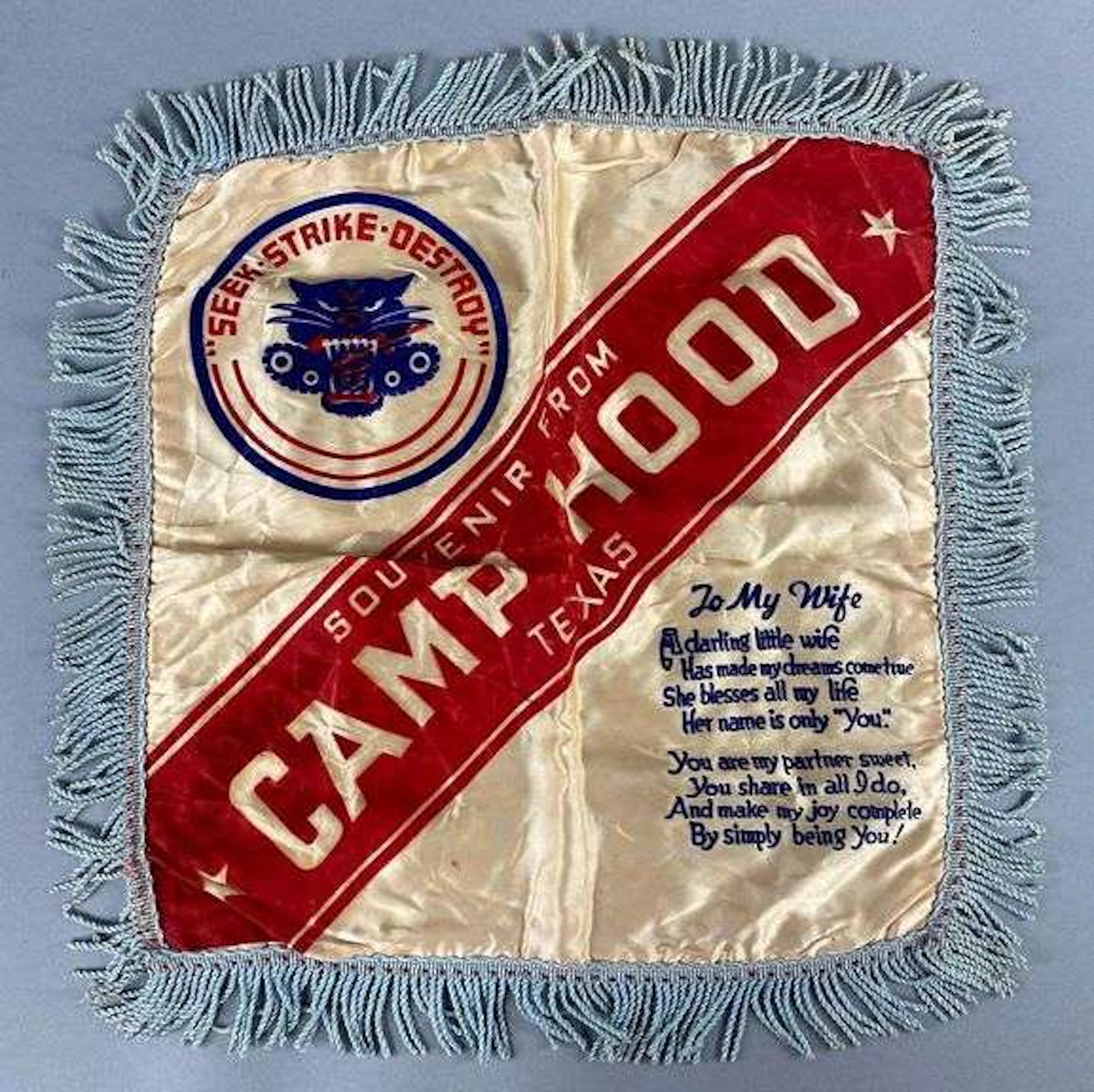 WW2 Tank Destroyer Camp Hood Texas Sweetheart Pillowcase