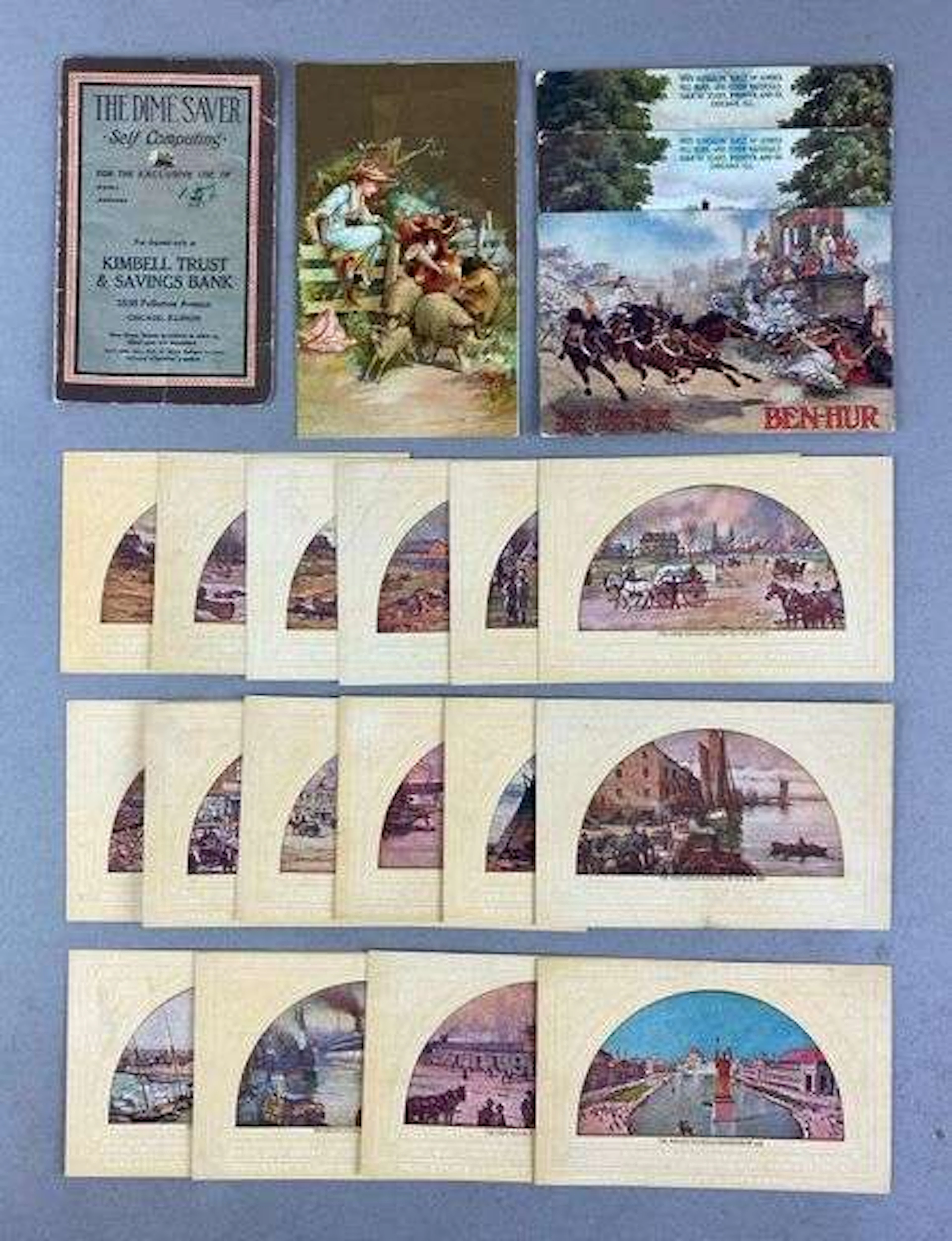 Group of Vintage Postcards and Trade Cards