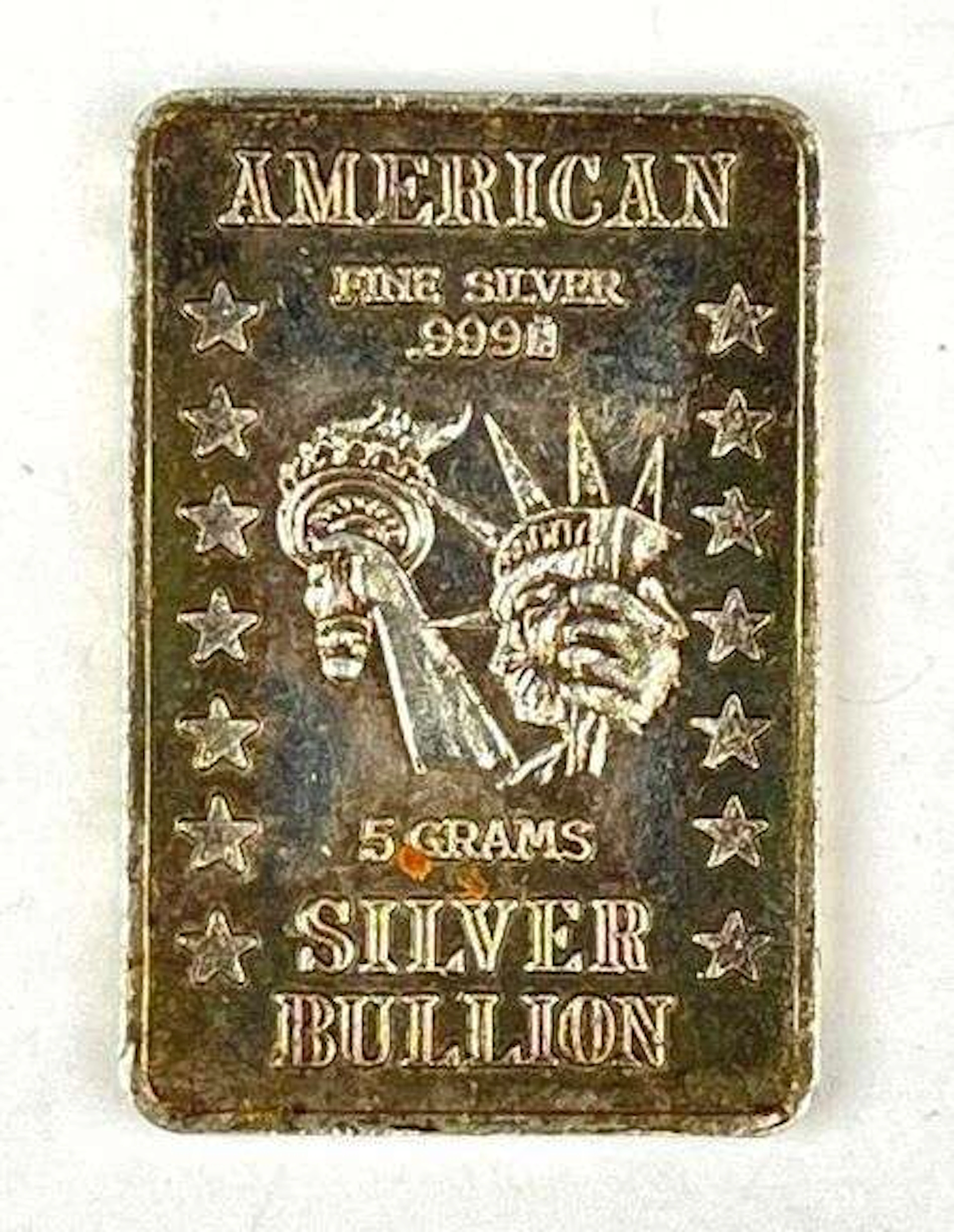 American Silver Bullion Liberty Eagle 5 Grams .999 Fine Silver Ingot/ Bar