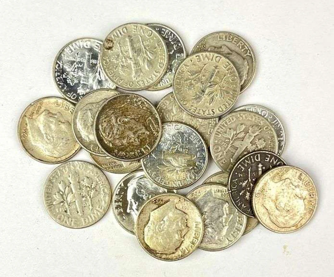 Group of 20 US Roosevelt 90% Silver Dimes