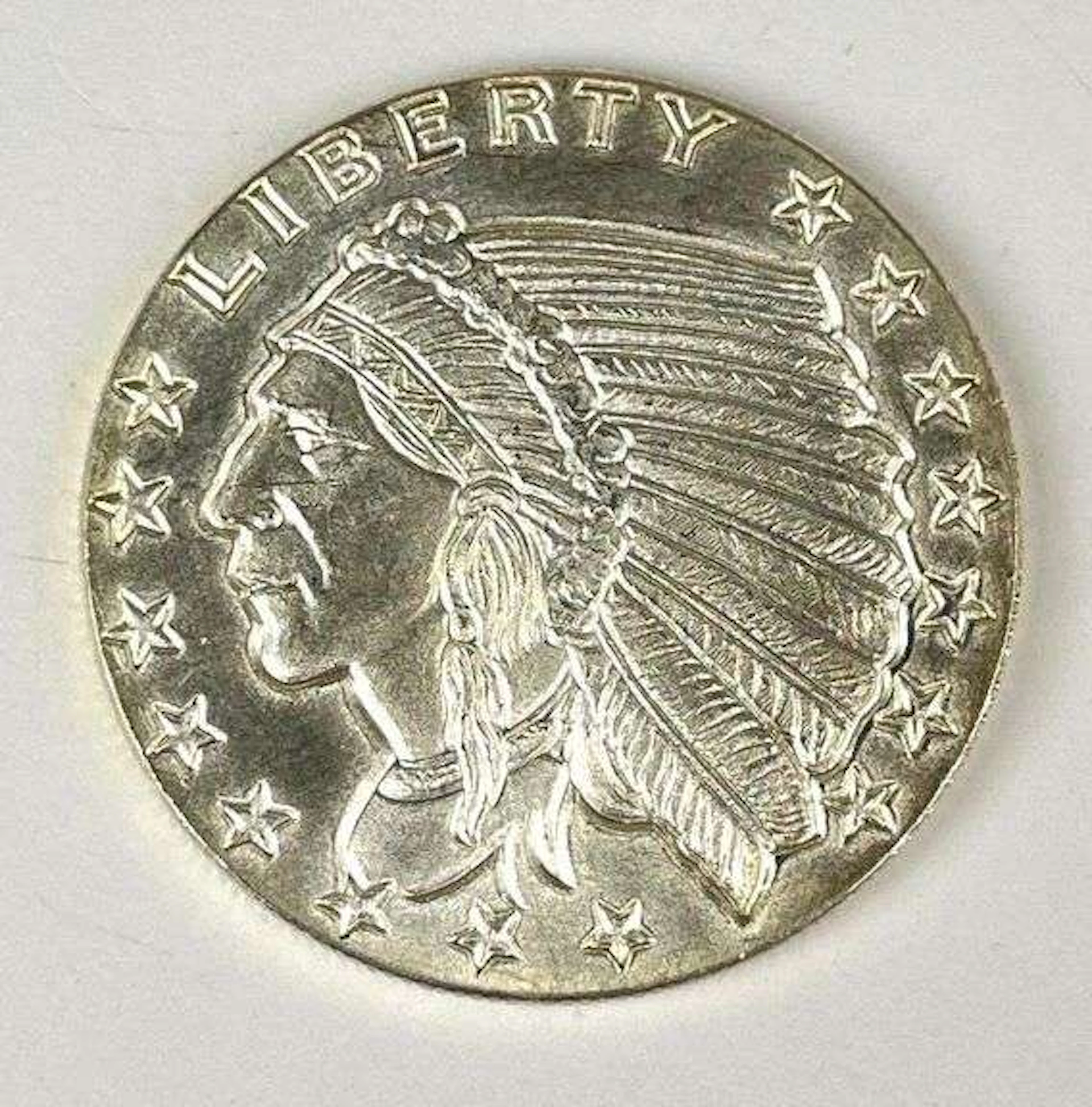 Golden State Mint Incuse Indian Design 1/2 oz .999 Fine Silver Round