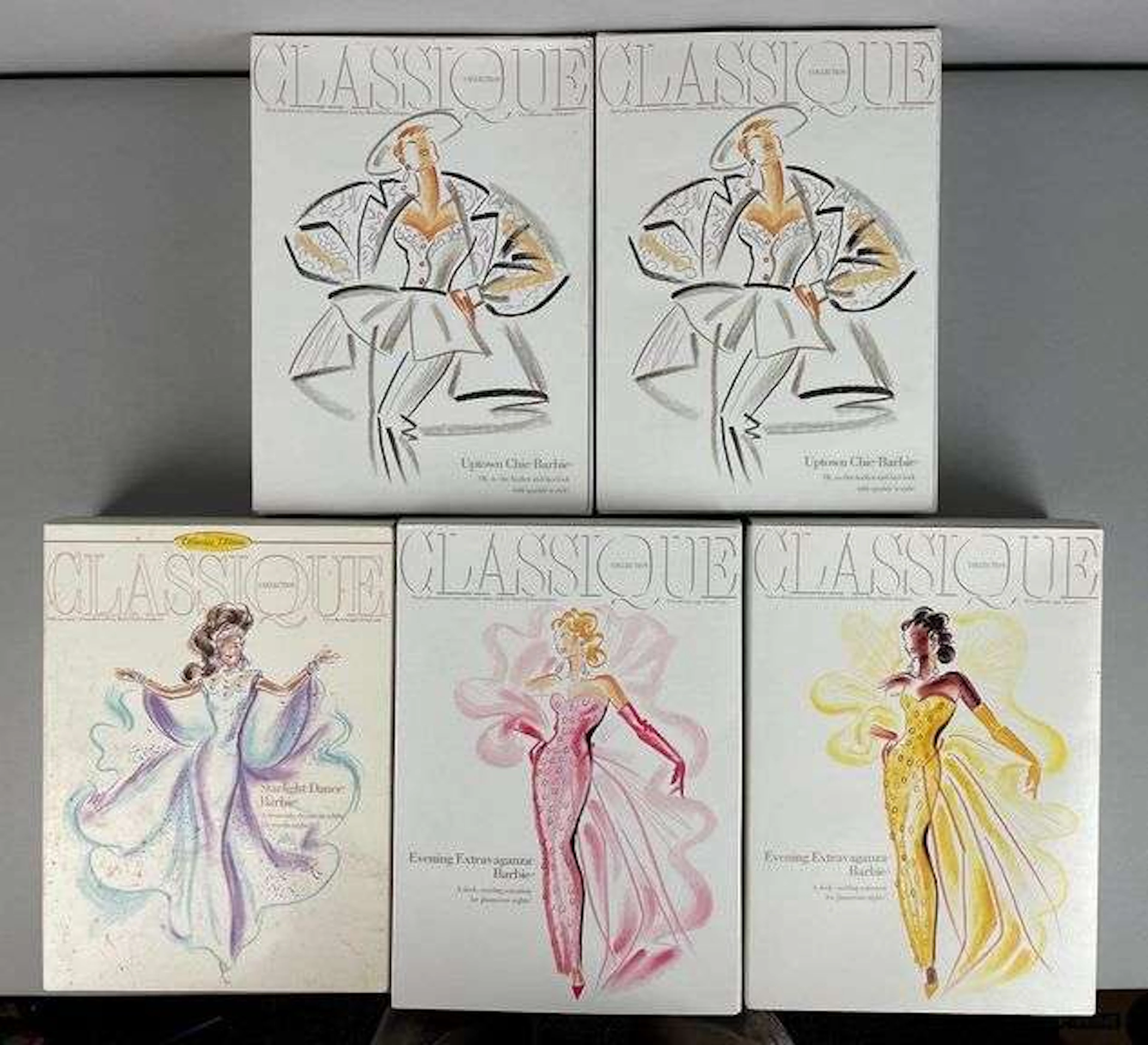 Group of Mattel Classique Collection Barbie Fashion Dolls