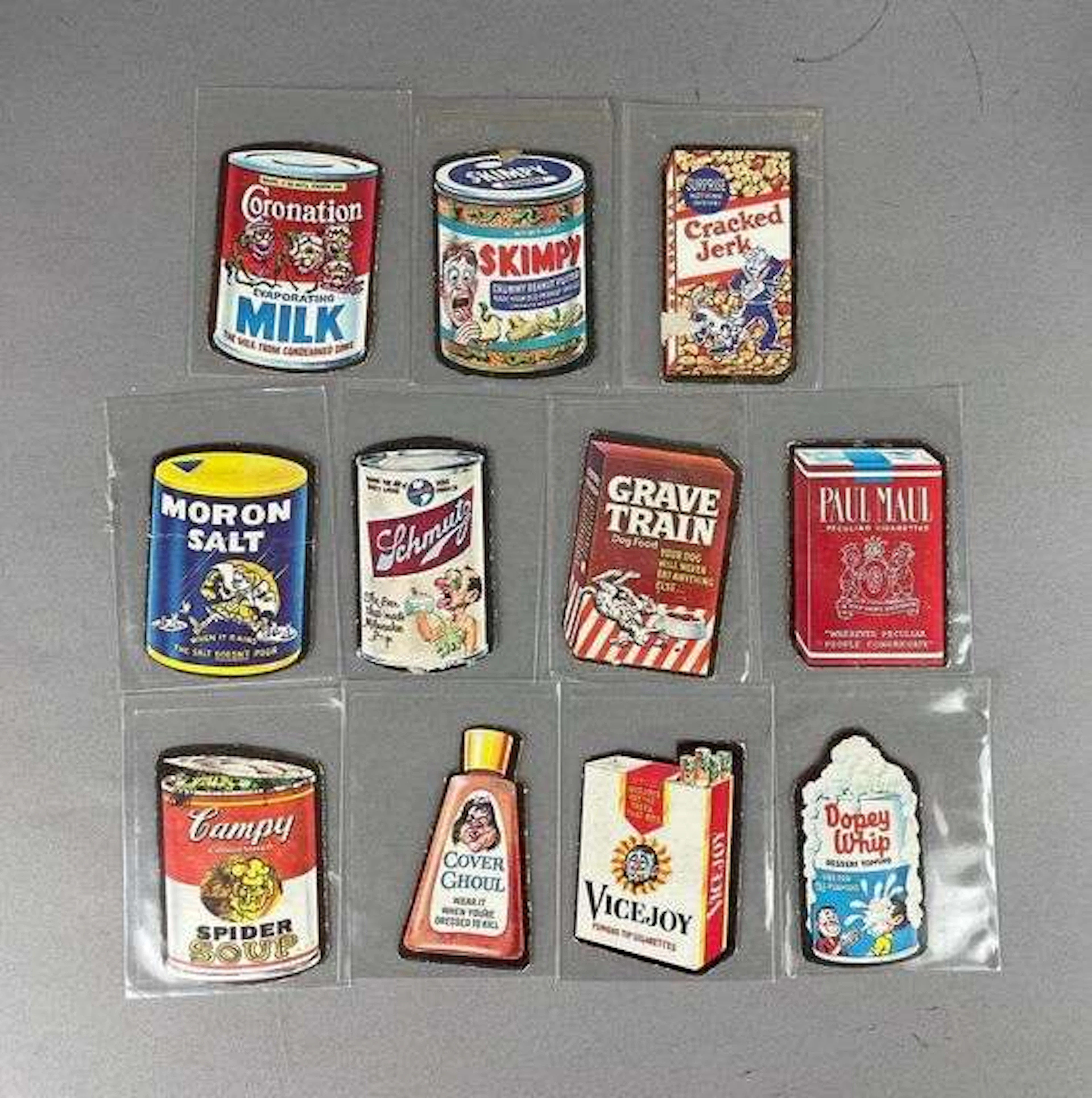 Group of 1967 Topps Wacky Packages Sticker Trading Cards