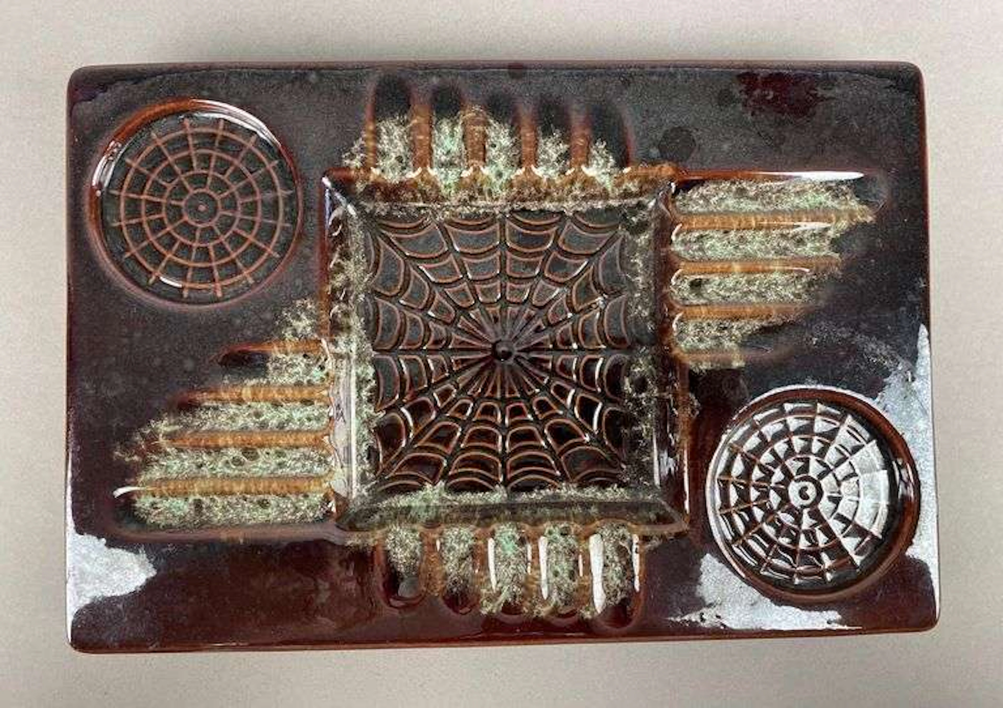 MCM Glazed Stoneware Ashtray