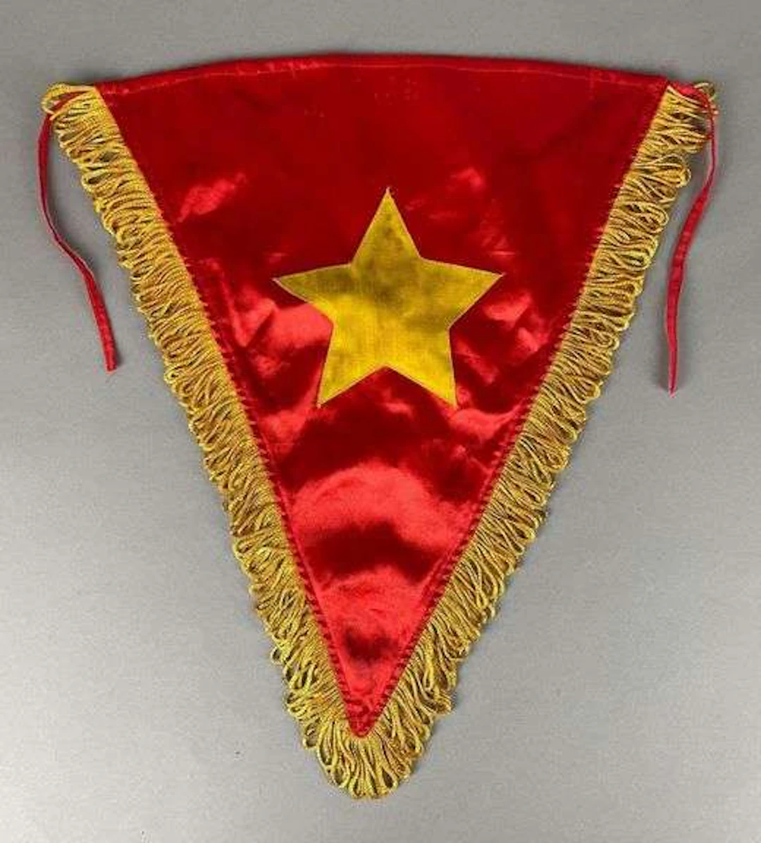 North Vietnam Army Red Silk Star Pennant